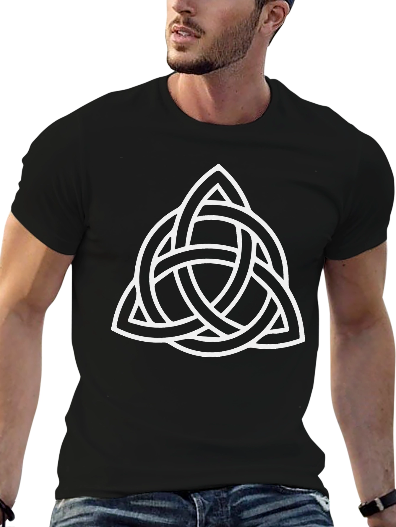 Celtic Knot Triquetra Black T-Shirt
