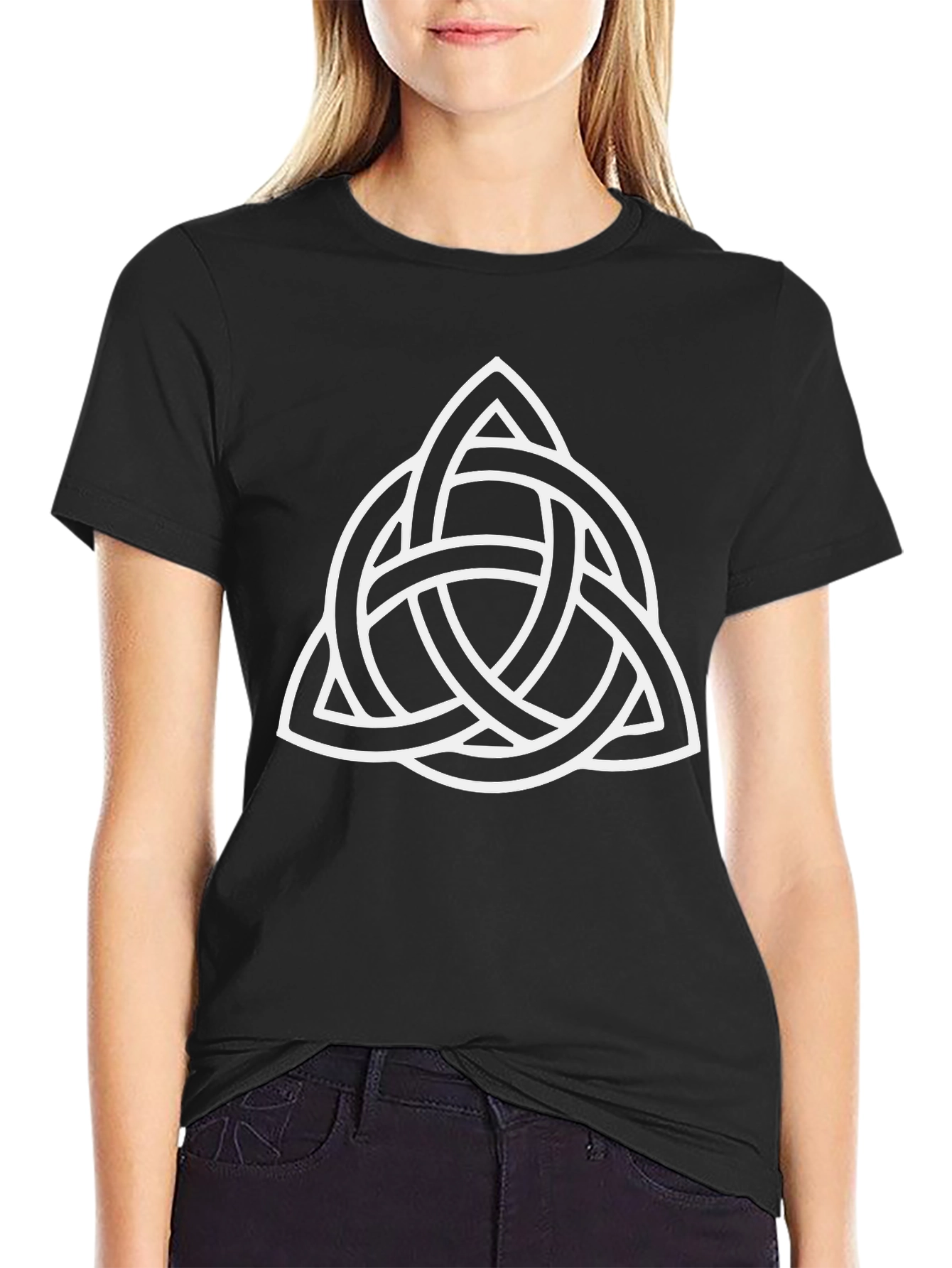 Celtic Knot Triquetra Black T-Shirt