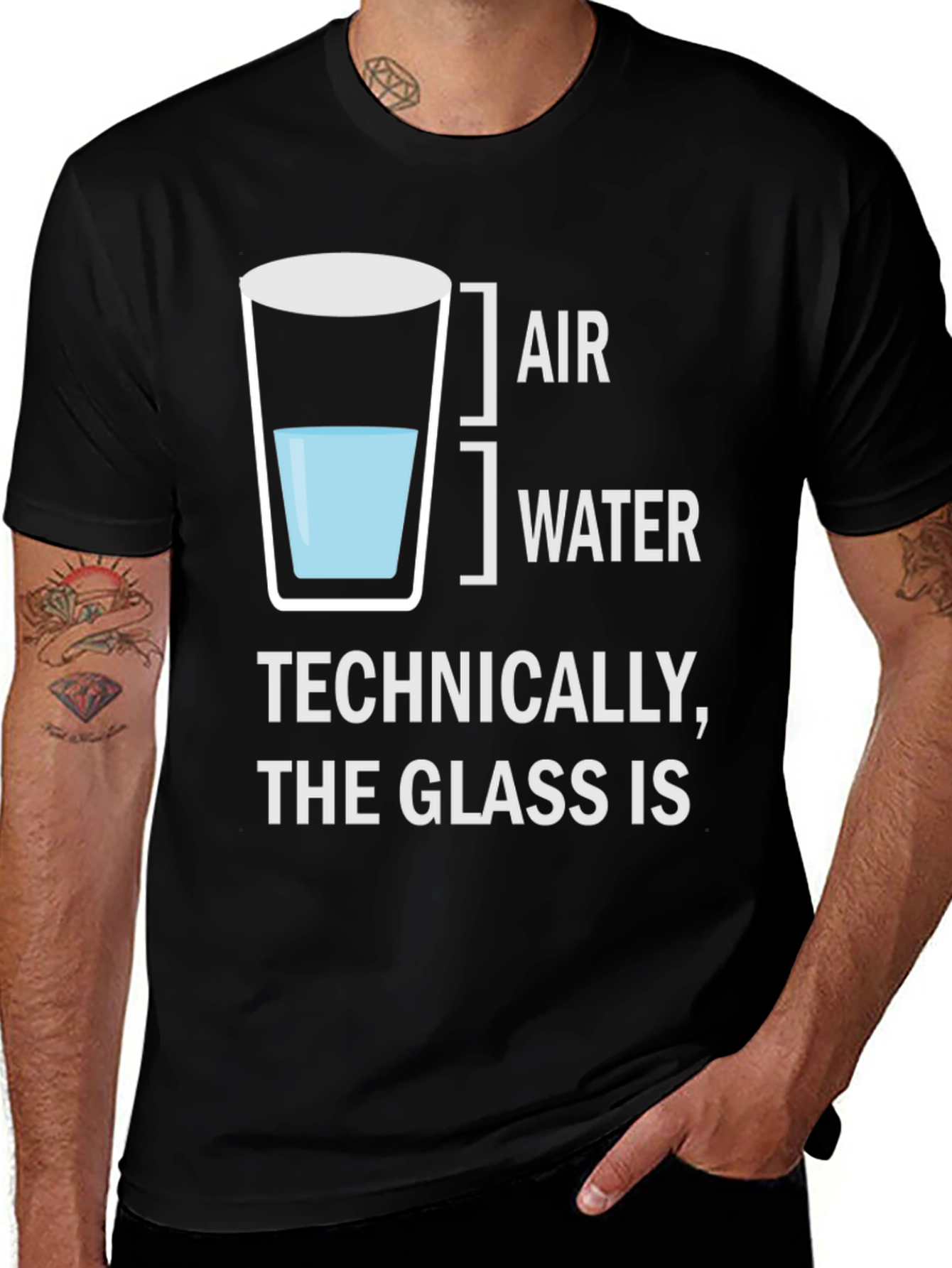 Technically The Glass Is Funny T-Shirt