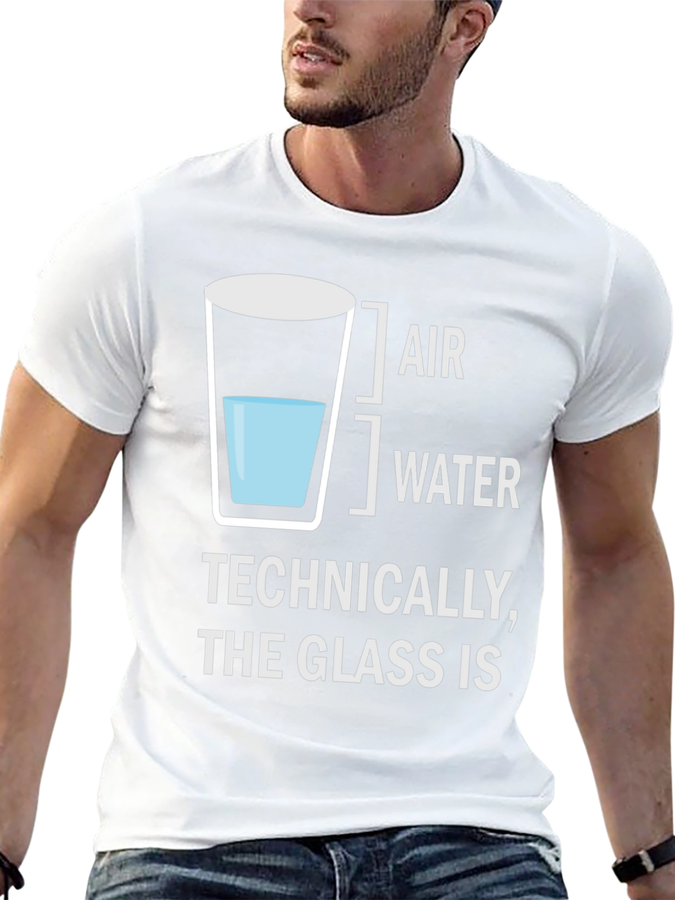 Technically The Glass Is Funny T-Shirt