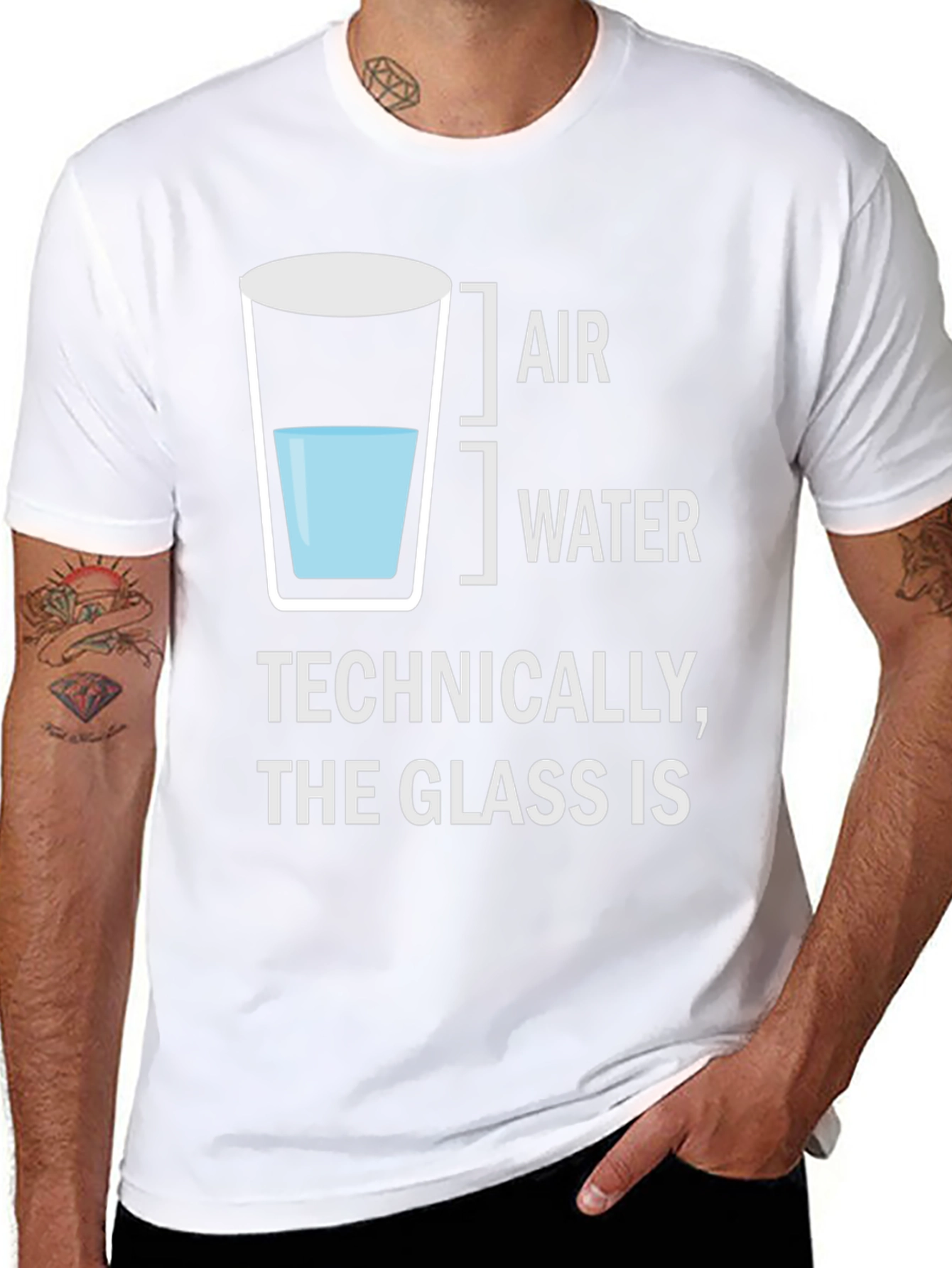 Technically The Glass Is Funny T-Shirt