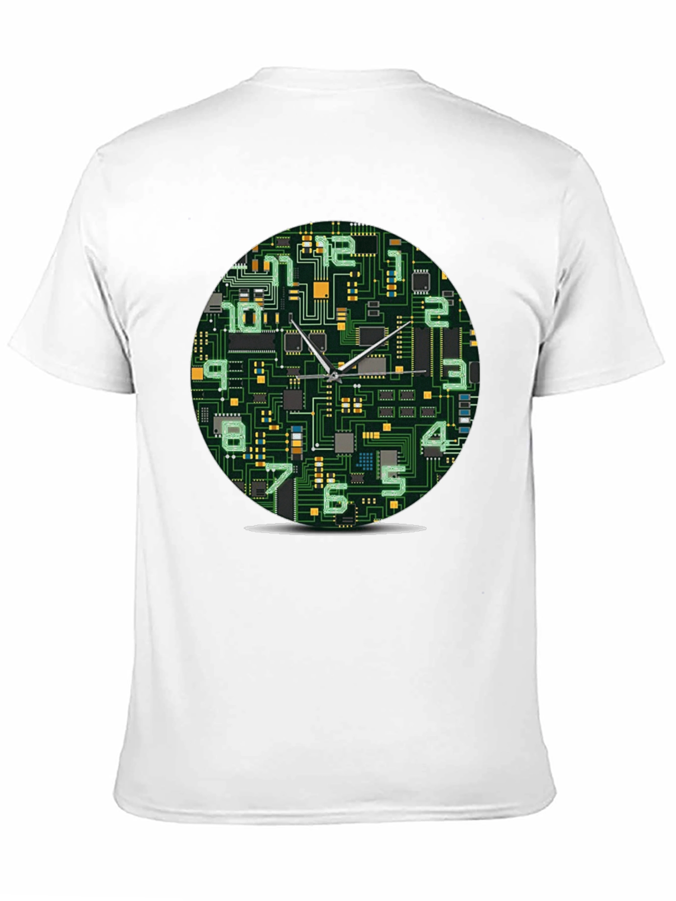 Circuit Board Clock Graphic T-Shirt