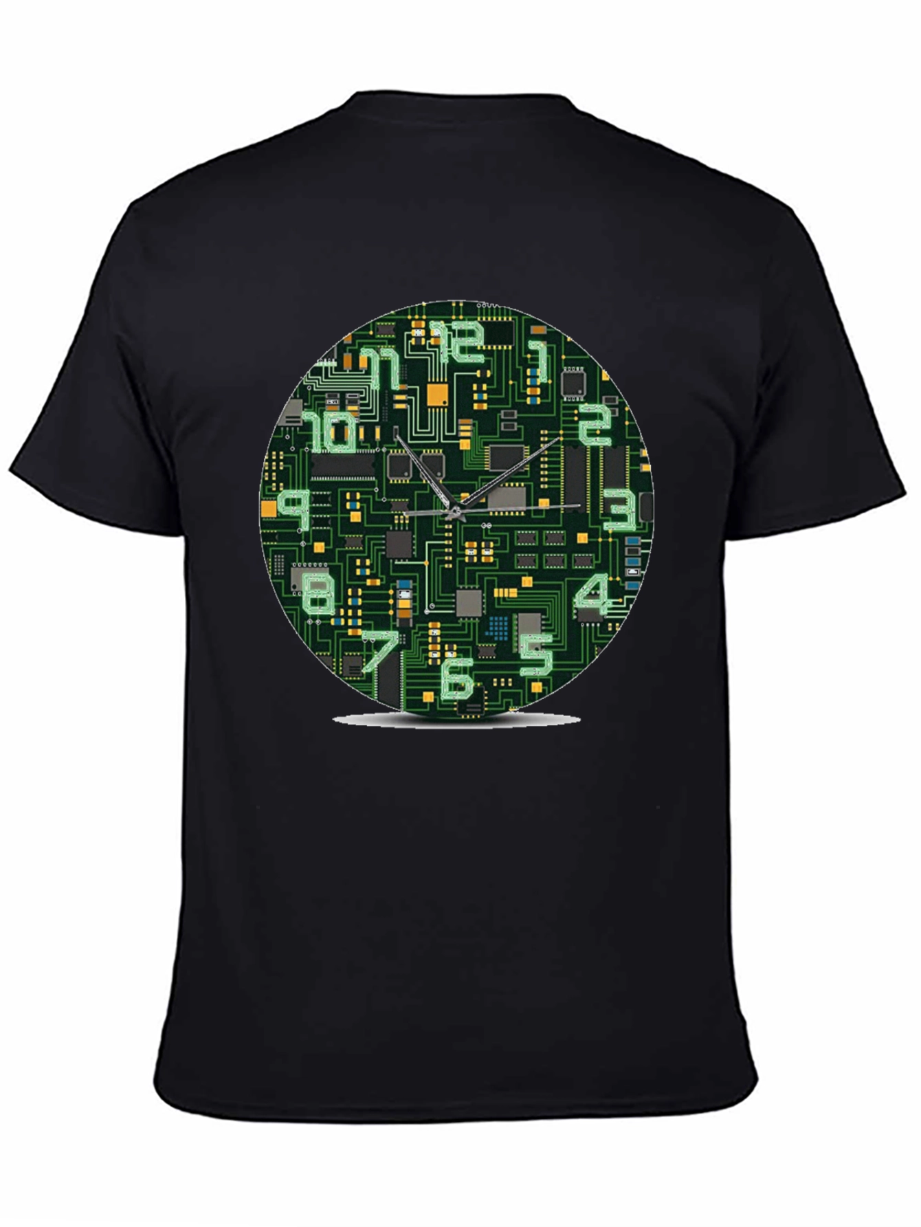 Circuit Board Clock Graphic T-Shirt