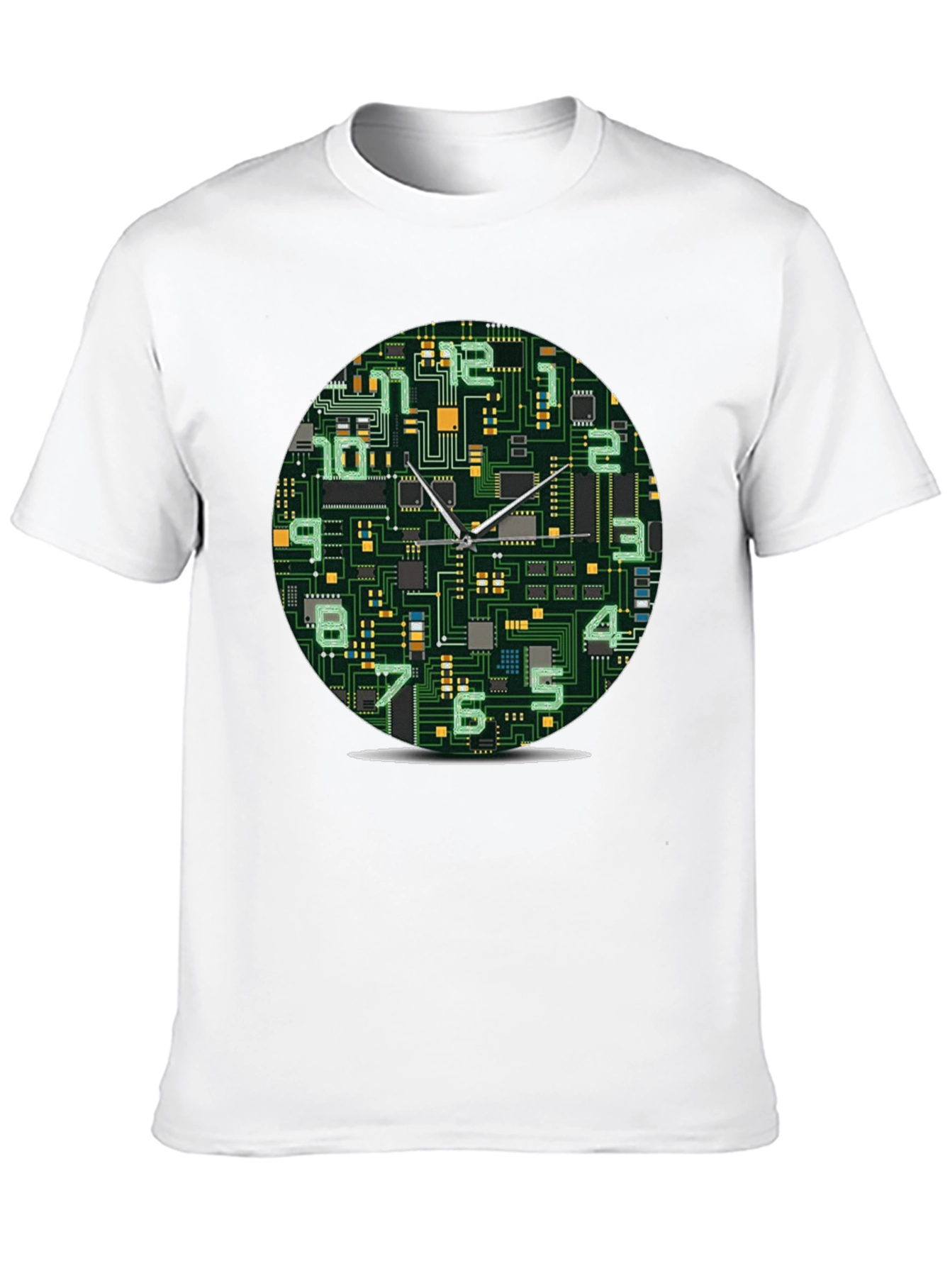 Circuit Board Clock Graphic T-Shirt
