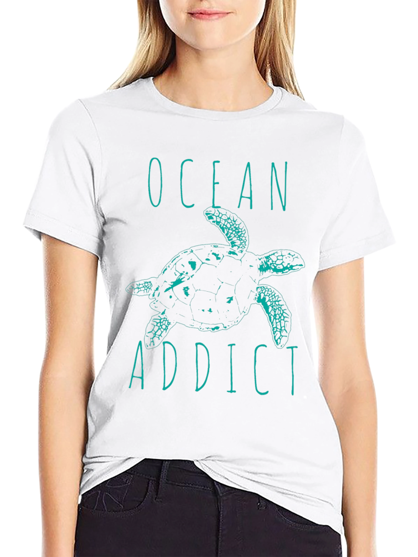 Ocean Addict Turtle Graphic Black T-Shirt