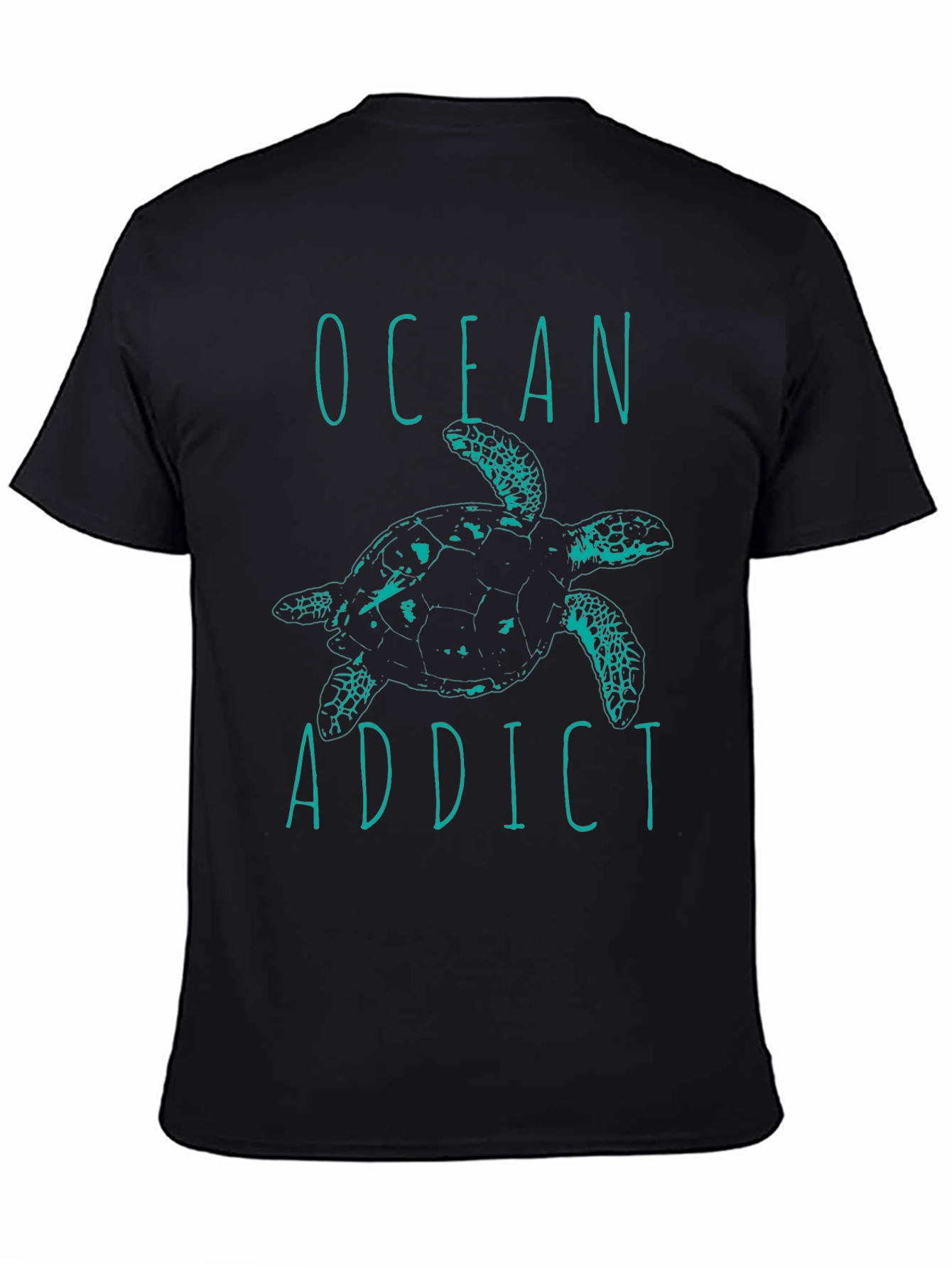 Ocean Addict Turtle Graphic Black T-Shirt
