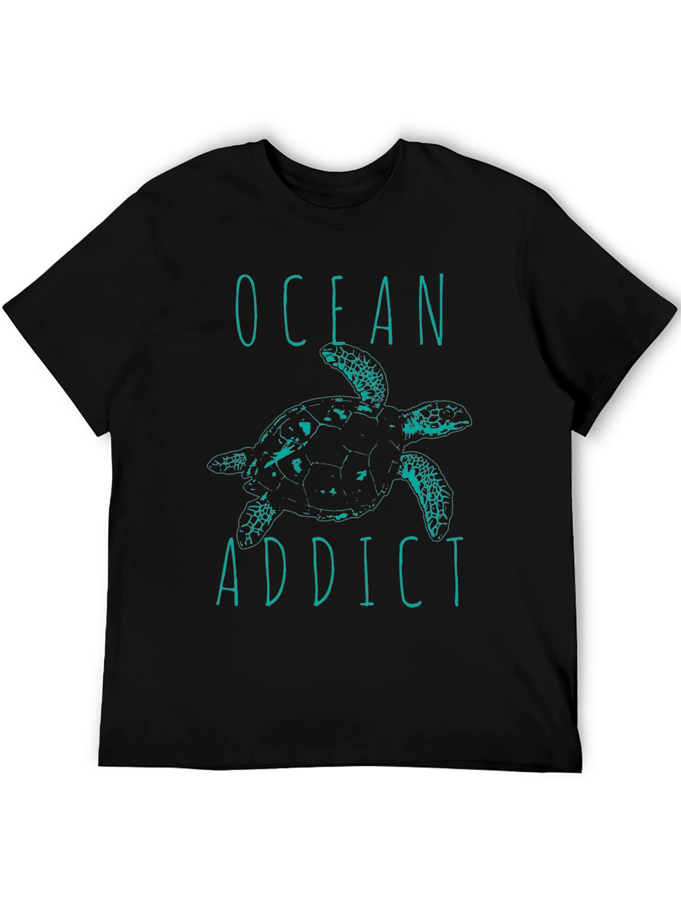 Ocean Addict Turtle Graphic Black T-Shirt