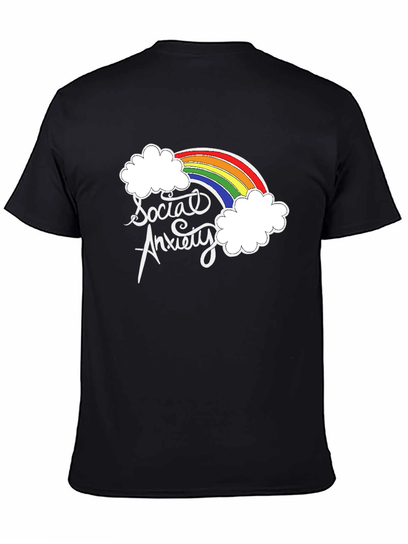 Social Anxiety Rainbow Graphic T-Shirt