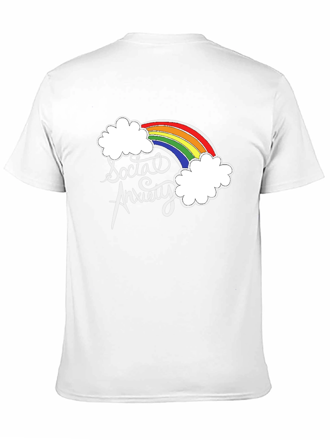 Social Anxiety Rainbow Graphic T-Shirt