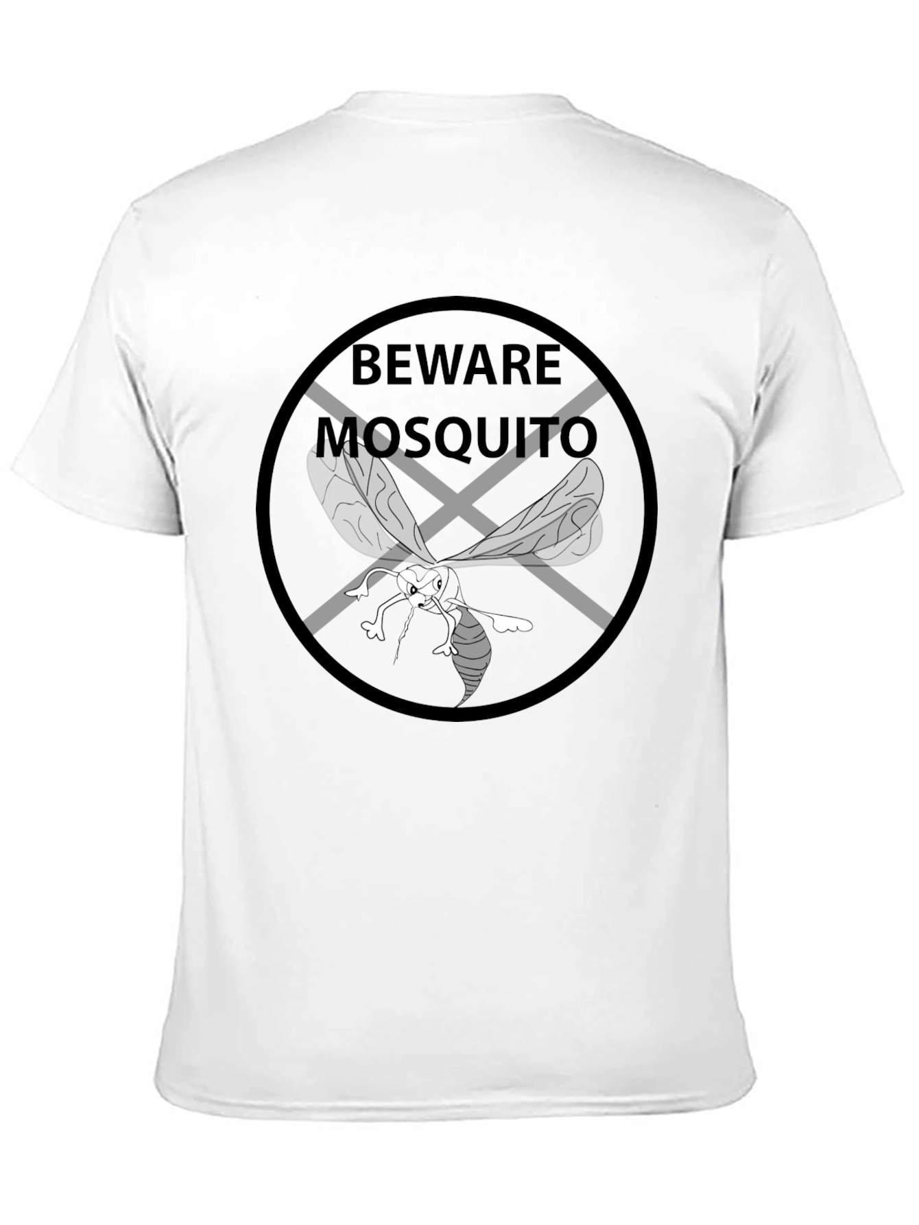 Beware Mosquito Graphic Tee - Black Cotton T-Shirt