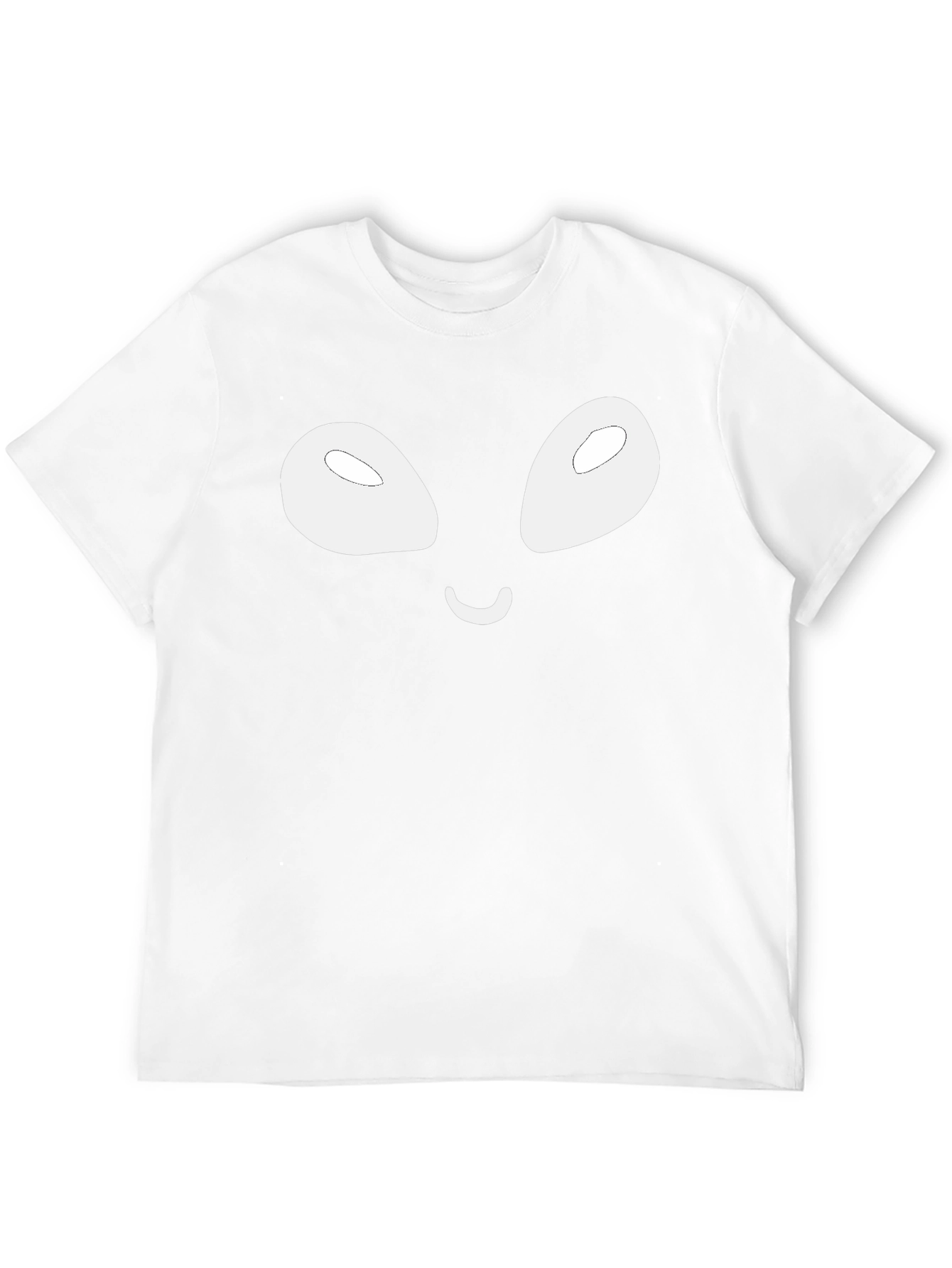 Alien Face Graphic Tee - Casual Black T-Shirt