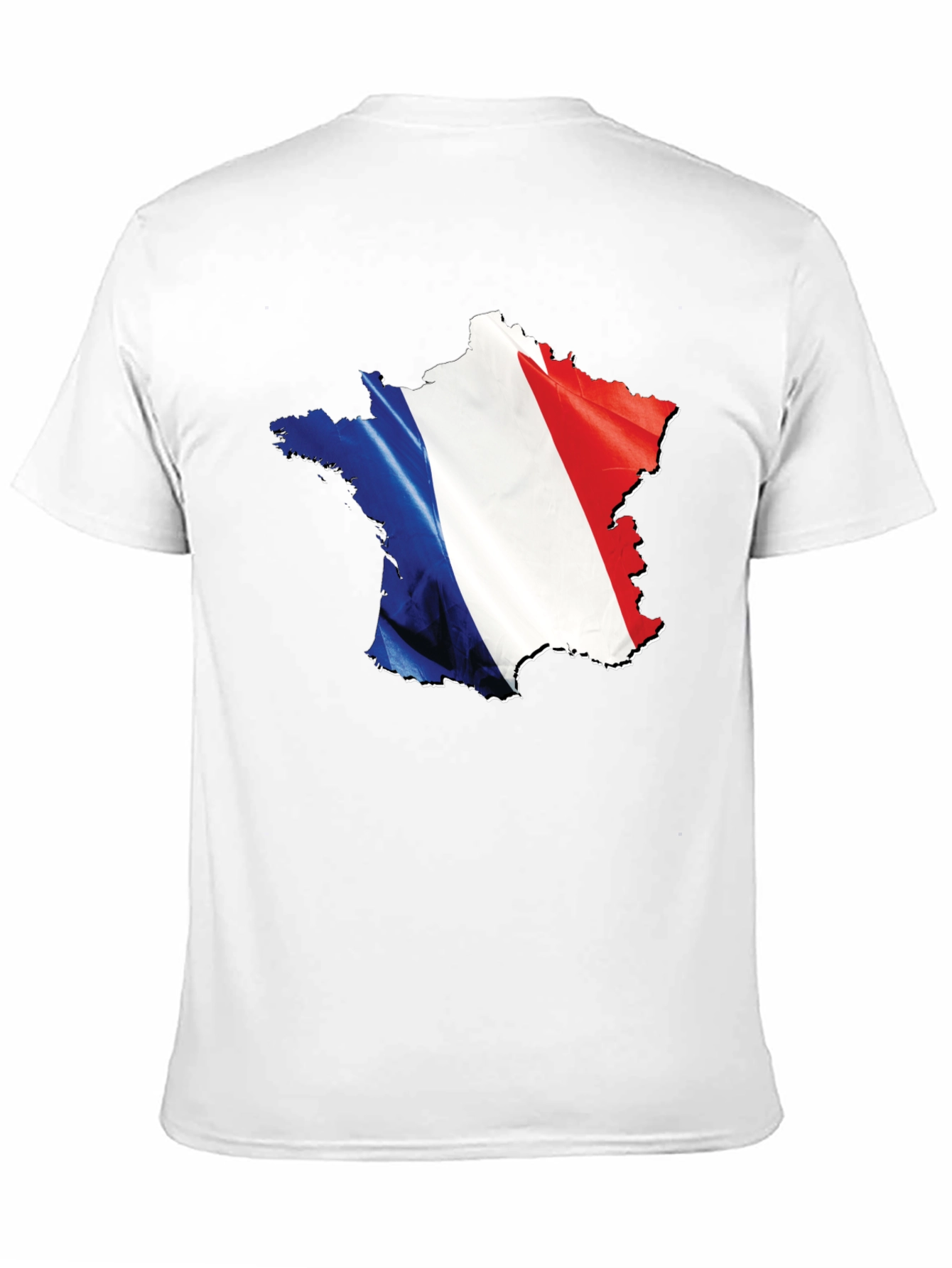 France Flag T-Shirt - Black Crew Neck Graphic Tee