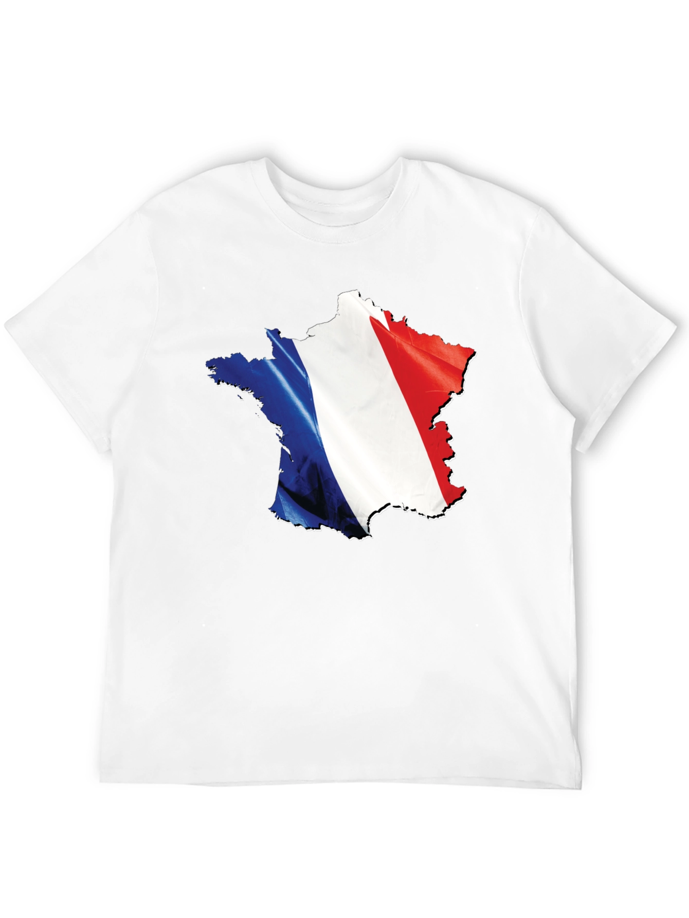 France Flag T-Shirt - Black Crew Neck Graphic Tee