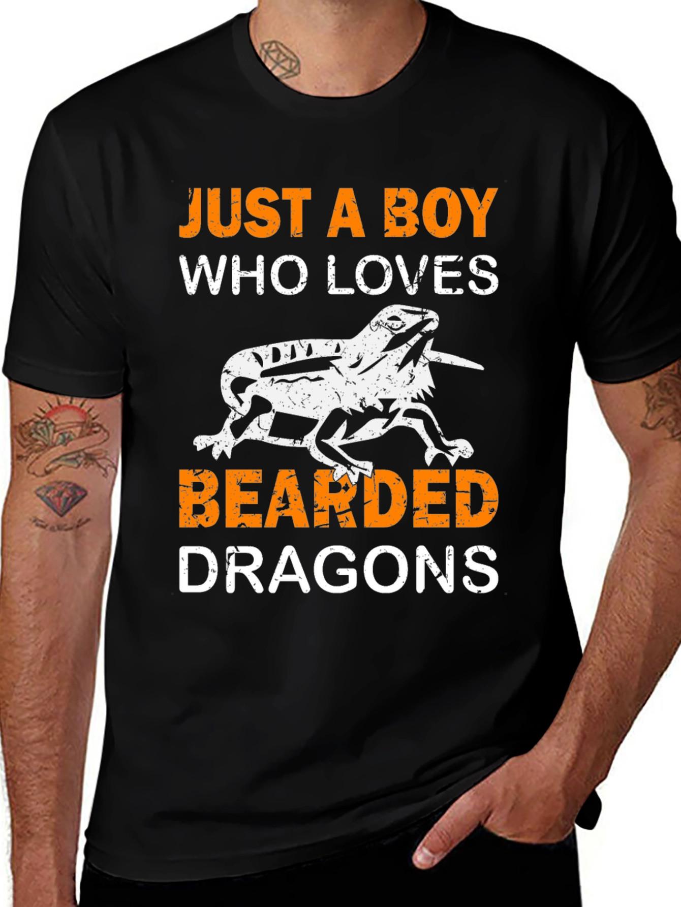 Boys Bearded Dragon Lover T-Shirt Reptile Pet Tee