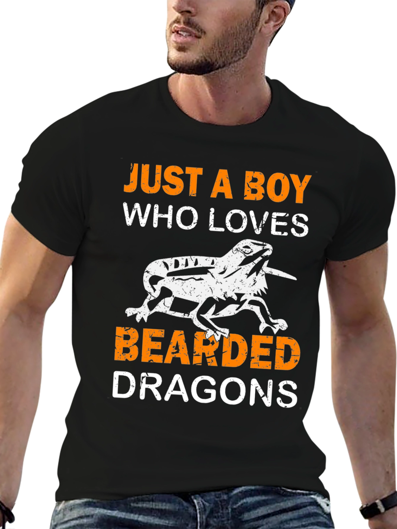 Boys Bearded Dragon Lover T-Shirt Reptile Pet Tee