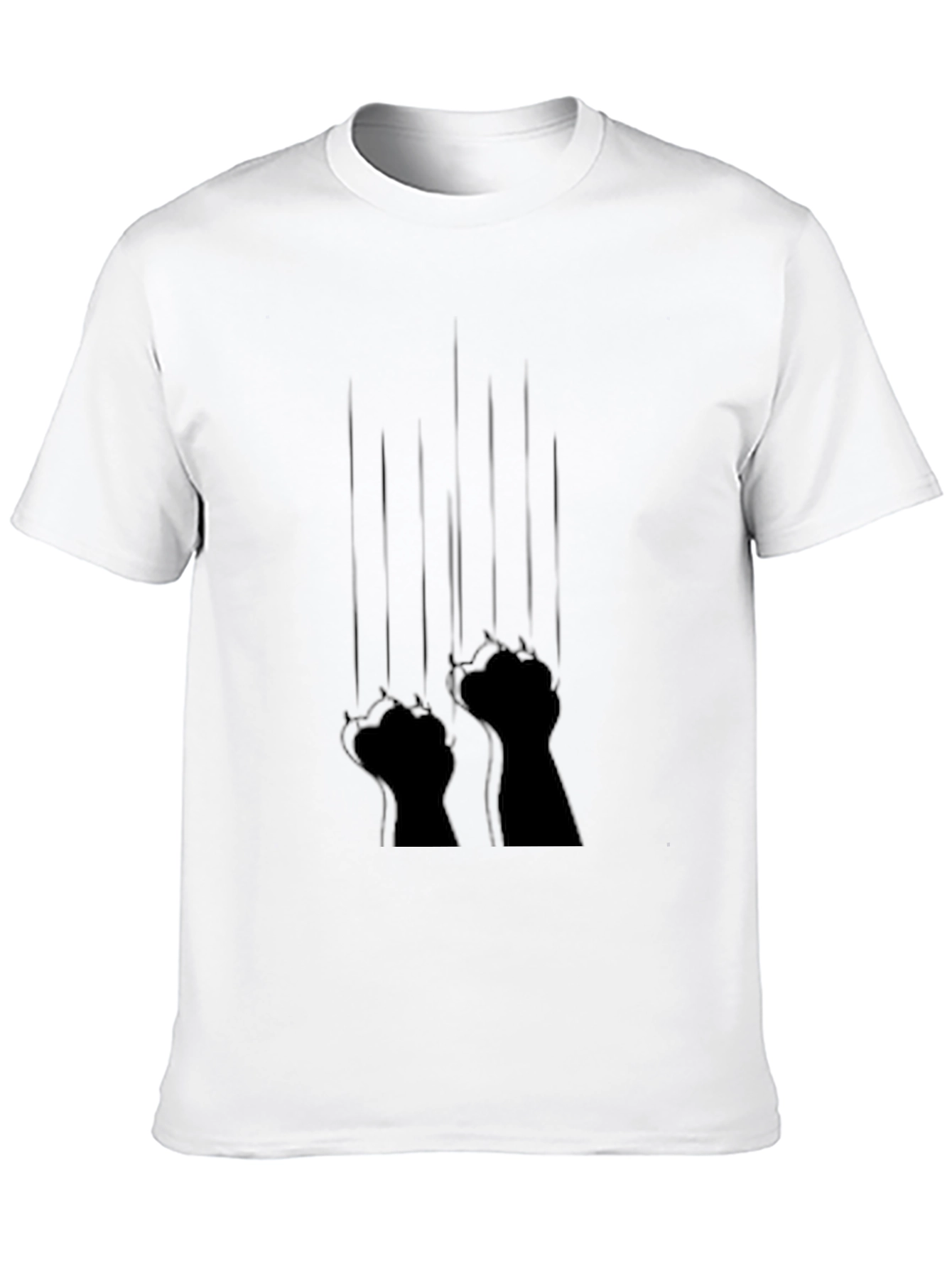 Claw Marks Graphic Black T-Shirt - Trendy Tee