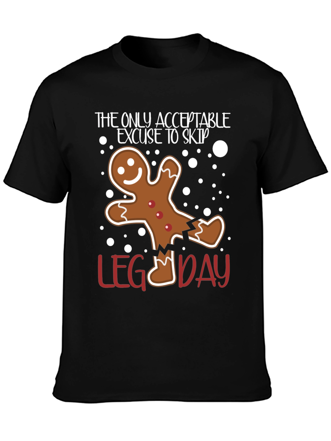Funny Gingerbread Leg Day T-Shirt