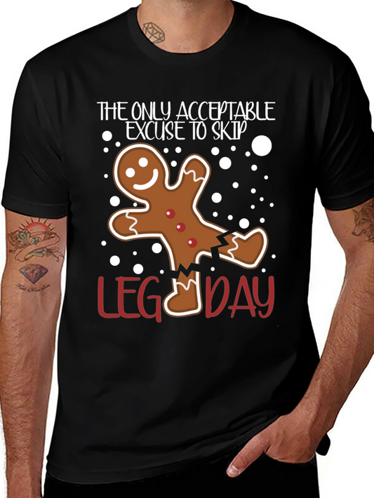 Funny Gingerbread Leg Day T-Shirt