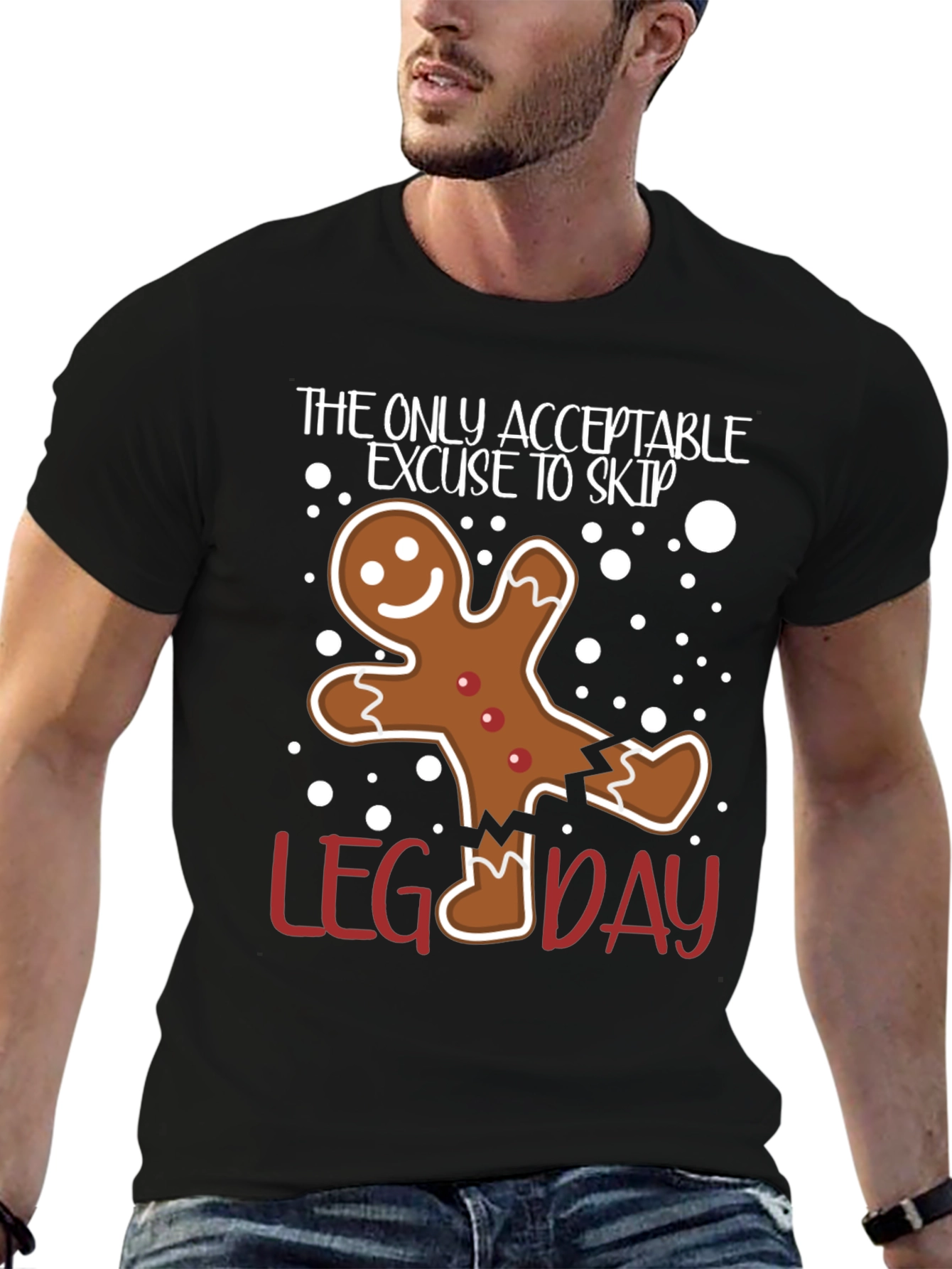 Funny Gingerbread Leg Day T-Shirt
