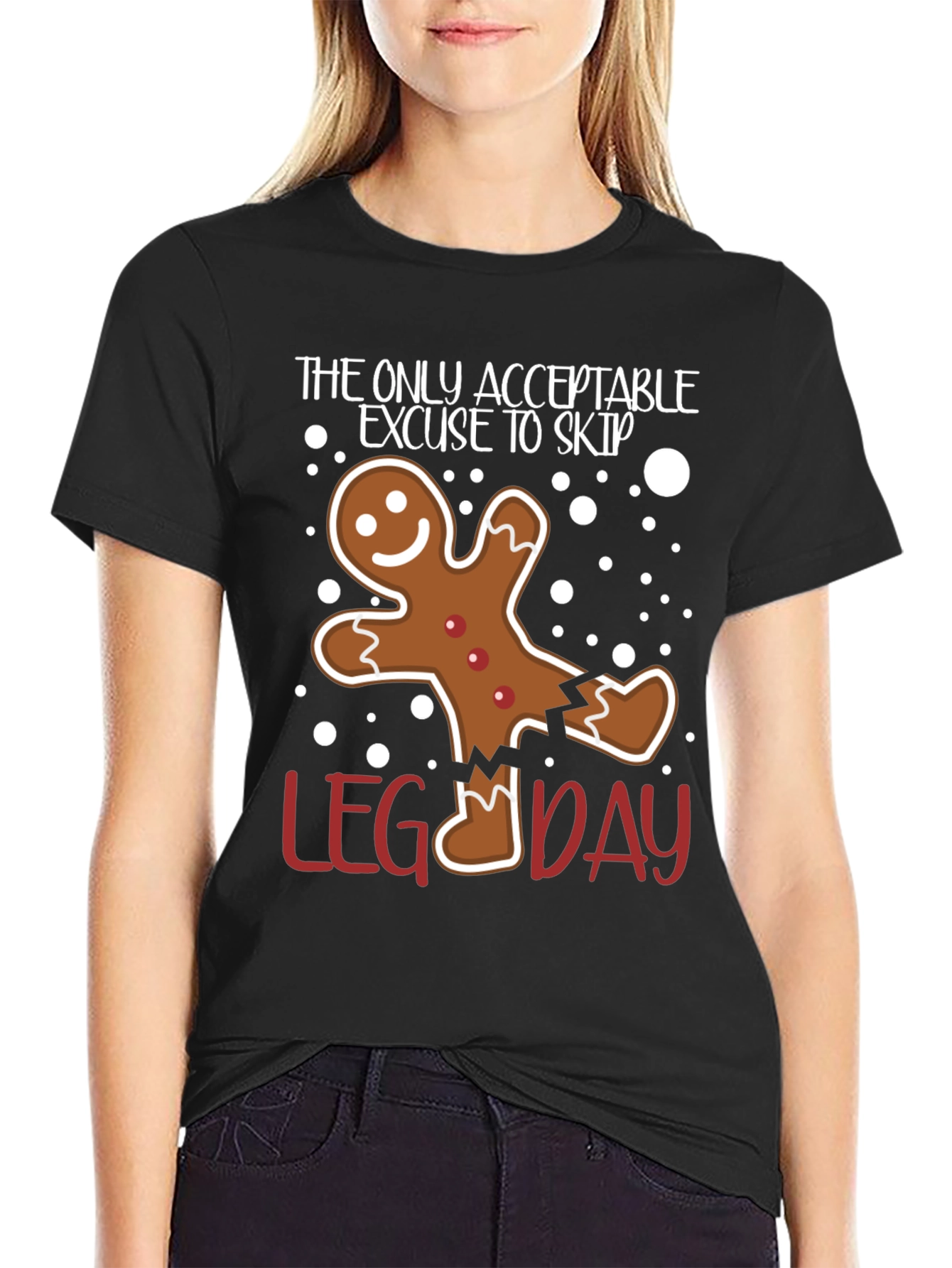 Funny Gingerbread Leg Day T-Shirt