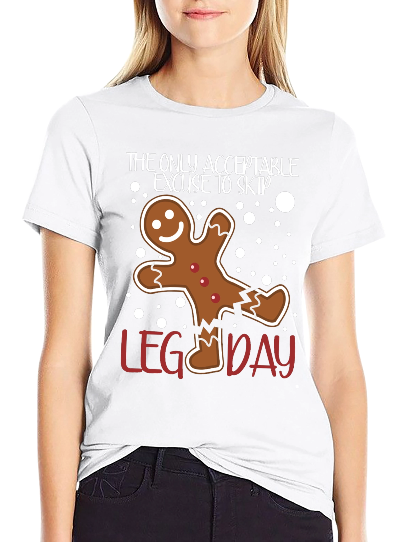 Funny Gingerbread Leg Day T-Shirt