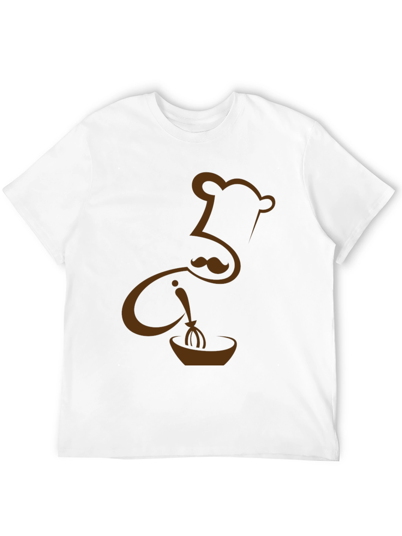 Chef Hat Mustache Whisk Graphic T-Shirt