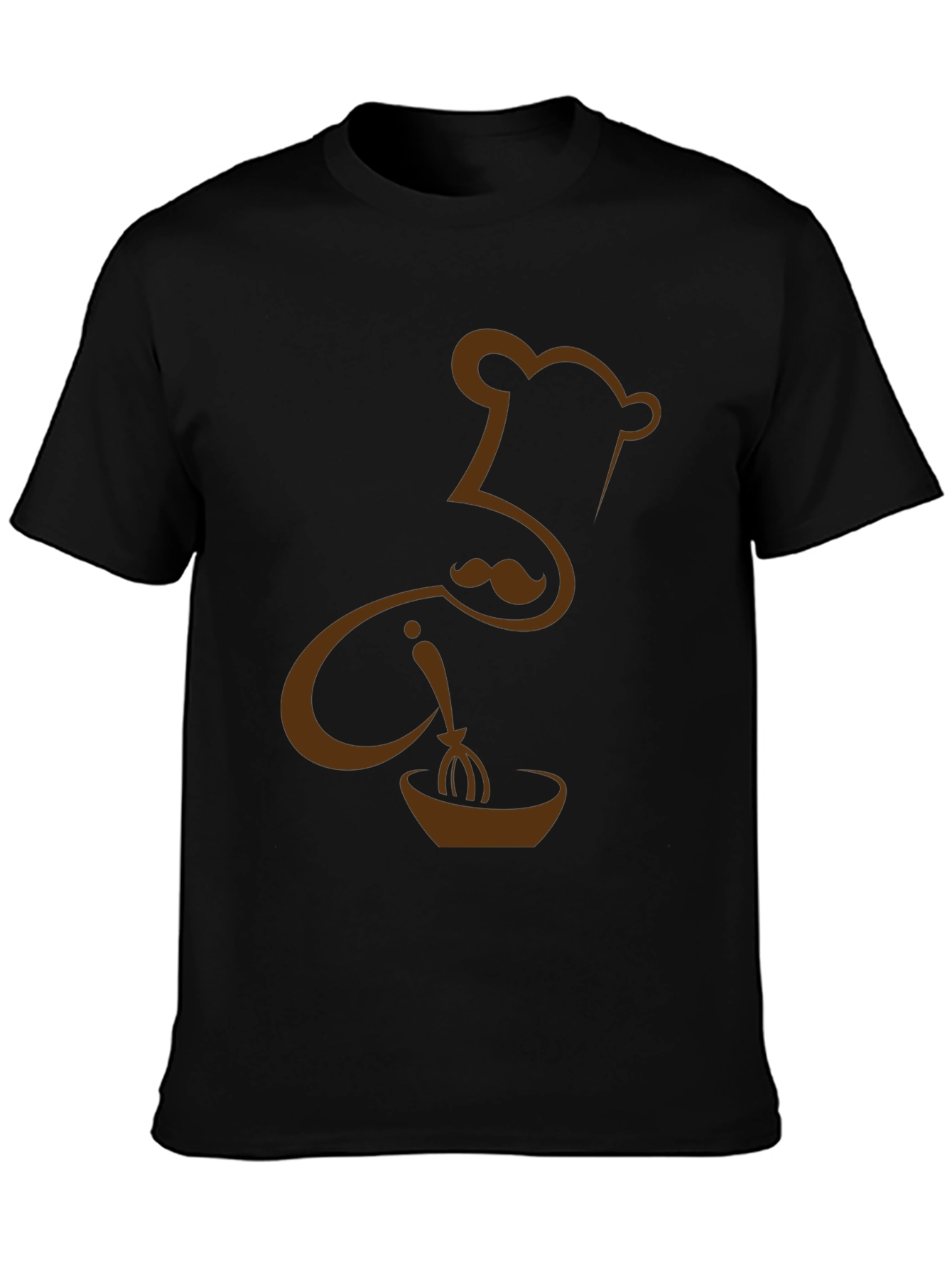 Chef Hat Mustache Whisk Graphic T-Shirt