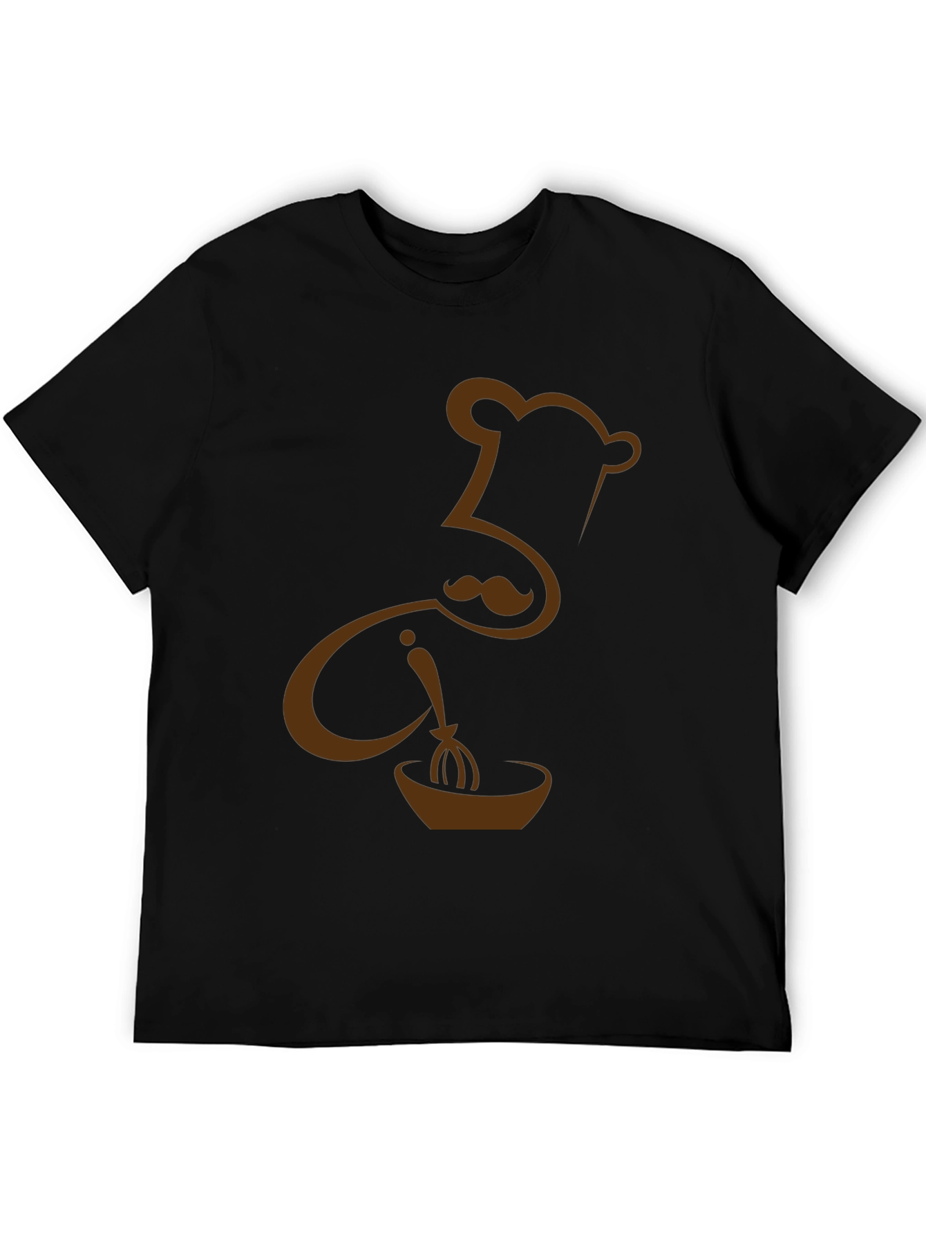 Chef Hat Mustache Whisk Graphic T-Shirt
