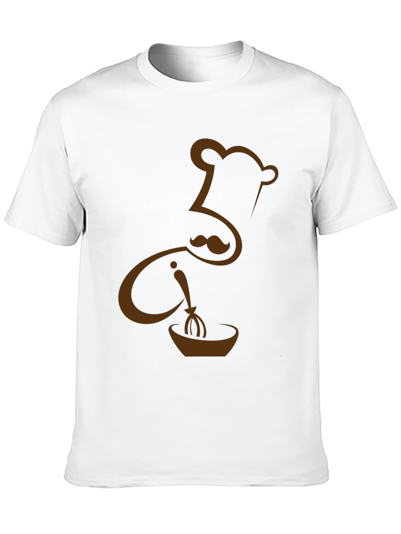 Chef Hat Mustache Whisk Graphic T-Shirt