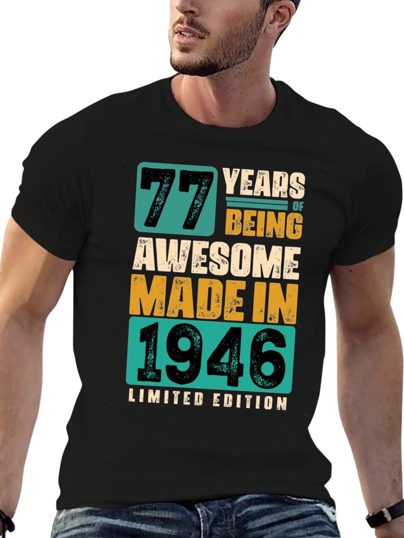 77 Years Awesome Made In 1946 Limited Edition T-Shirt