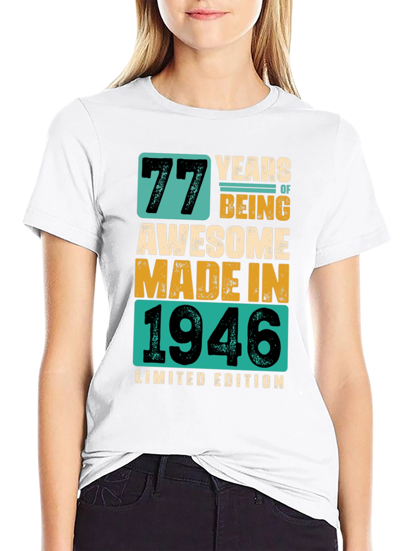 77 Years Awesome Made In 1946 Limited Edition T-Shirt