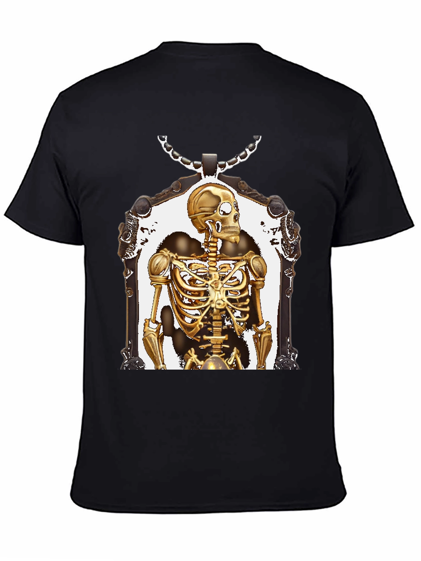 Golden Skeleton Framed Graphic Tee