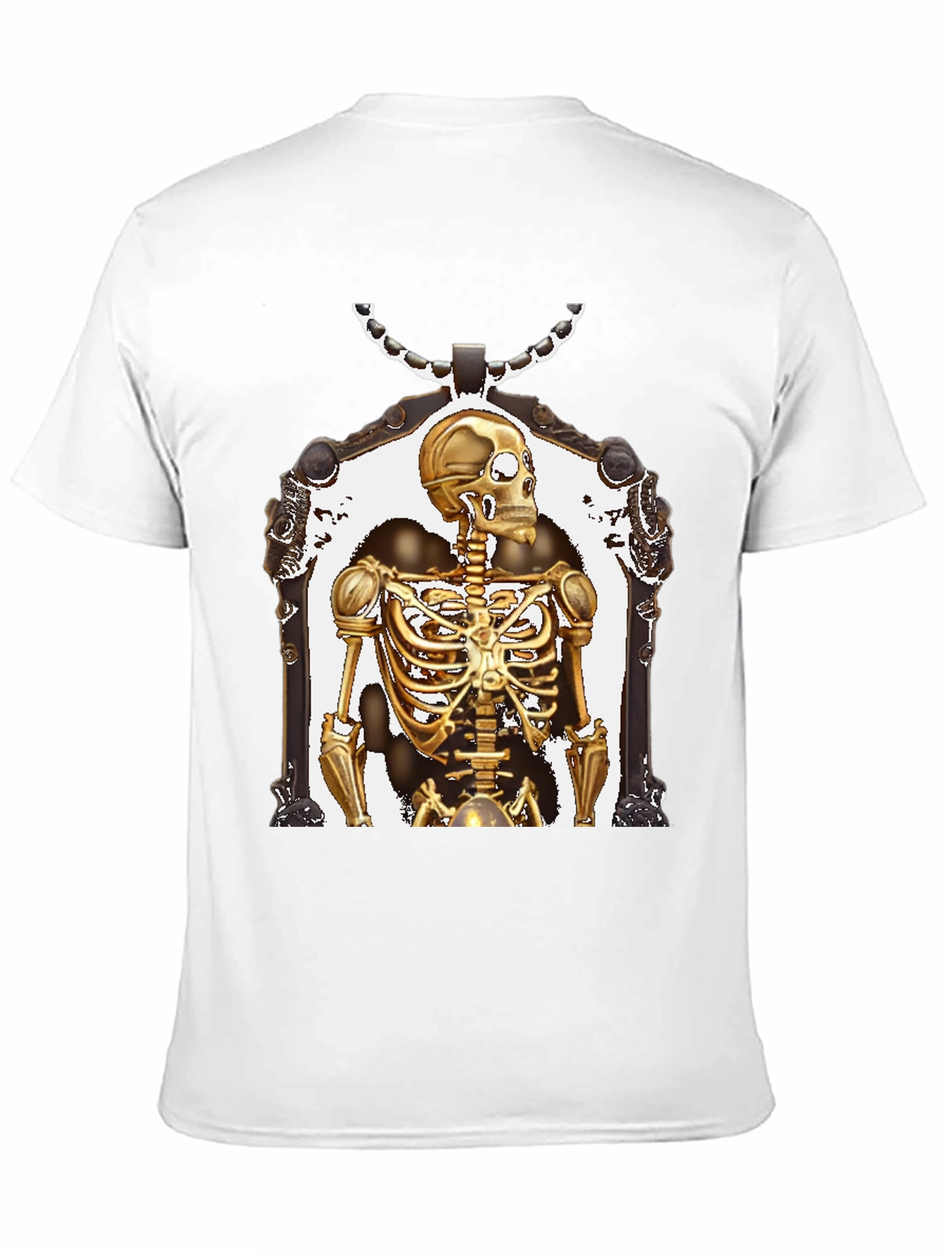 Golden Skeleton Framed Graphic Tee