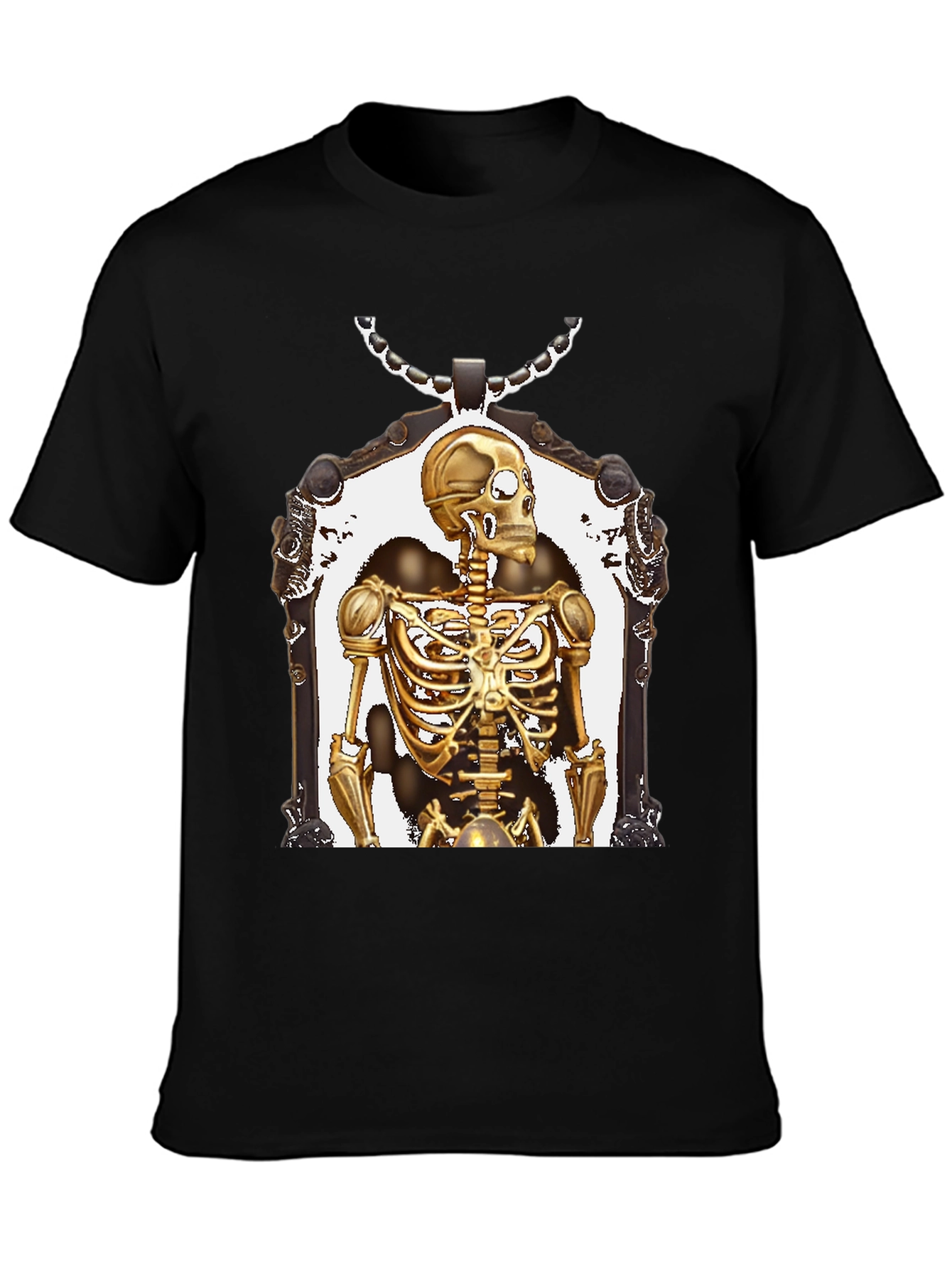 Golden Skeleton Framed Graphic Tee