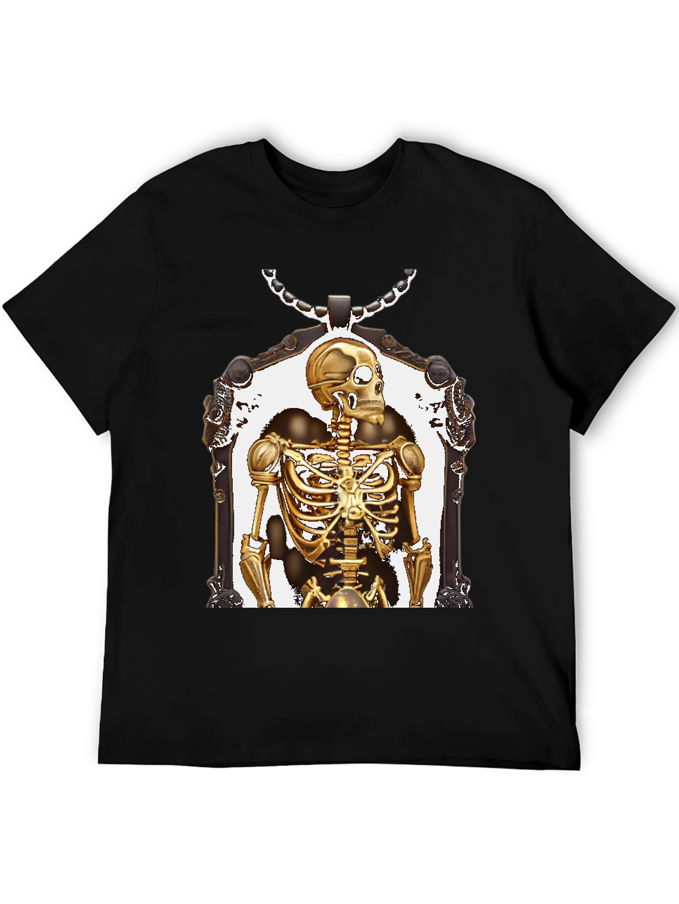 Golden Skeleton Framed Graphic Tee