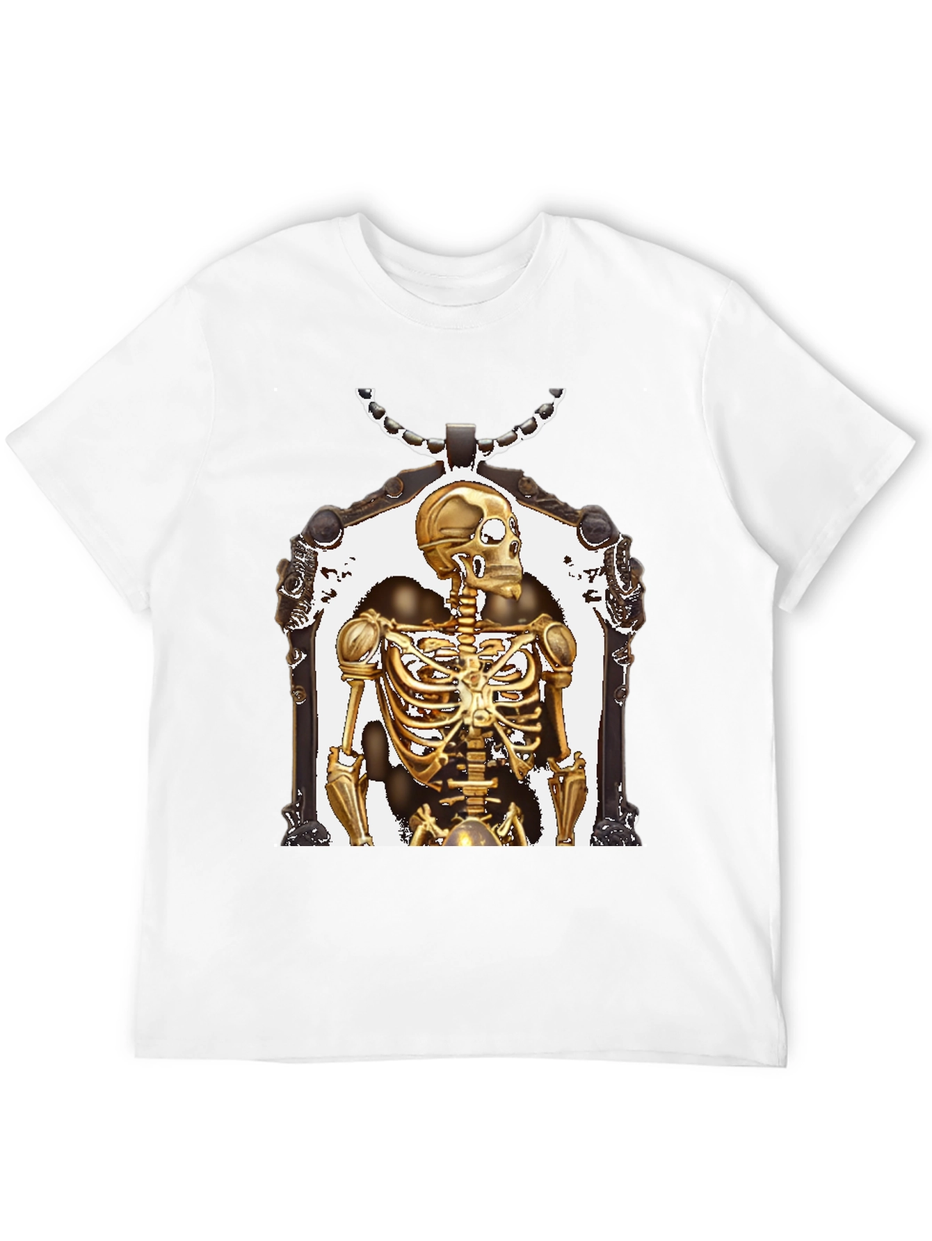 Golden Skeleton Framed Graphic Tee