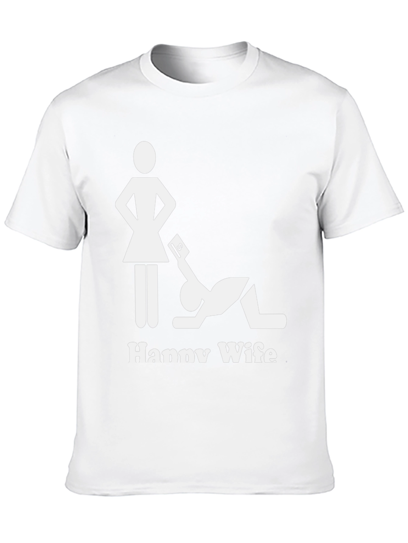 Funny Happy Wife Black Graphic T-Shirt