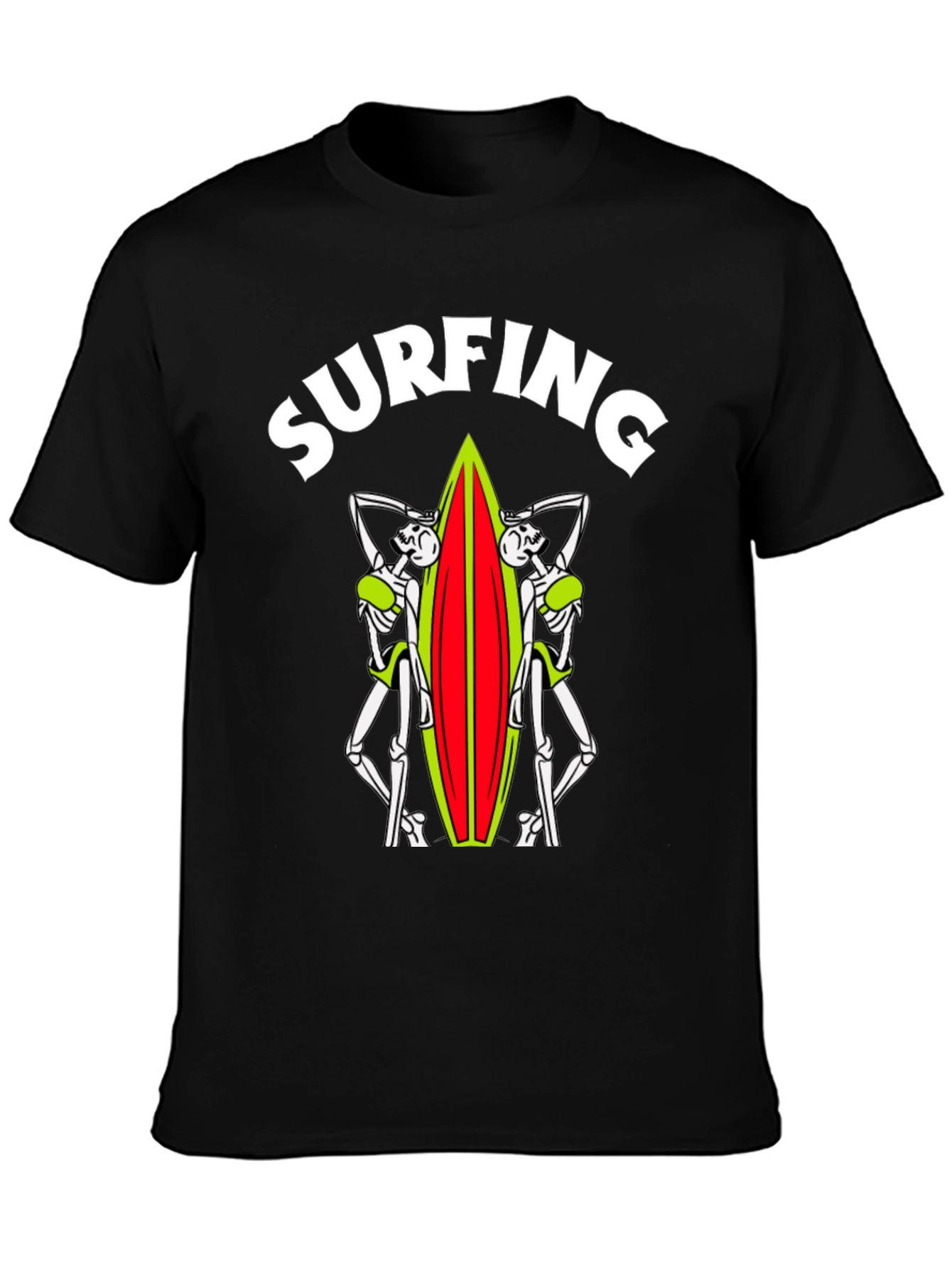 Skeleton Surfer T-Shirt - Ride the Afterlife!