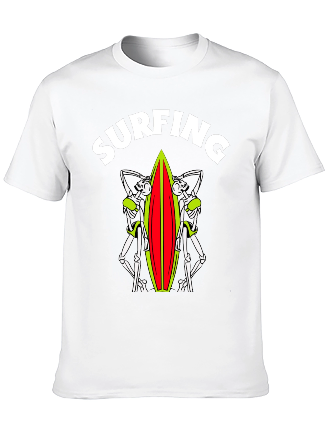 Skeleton Surfer T-Shirt - Ride the Afterlife!