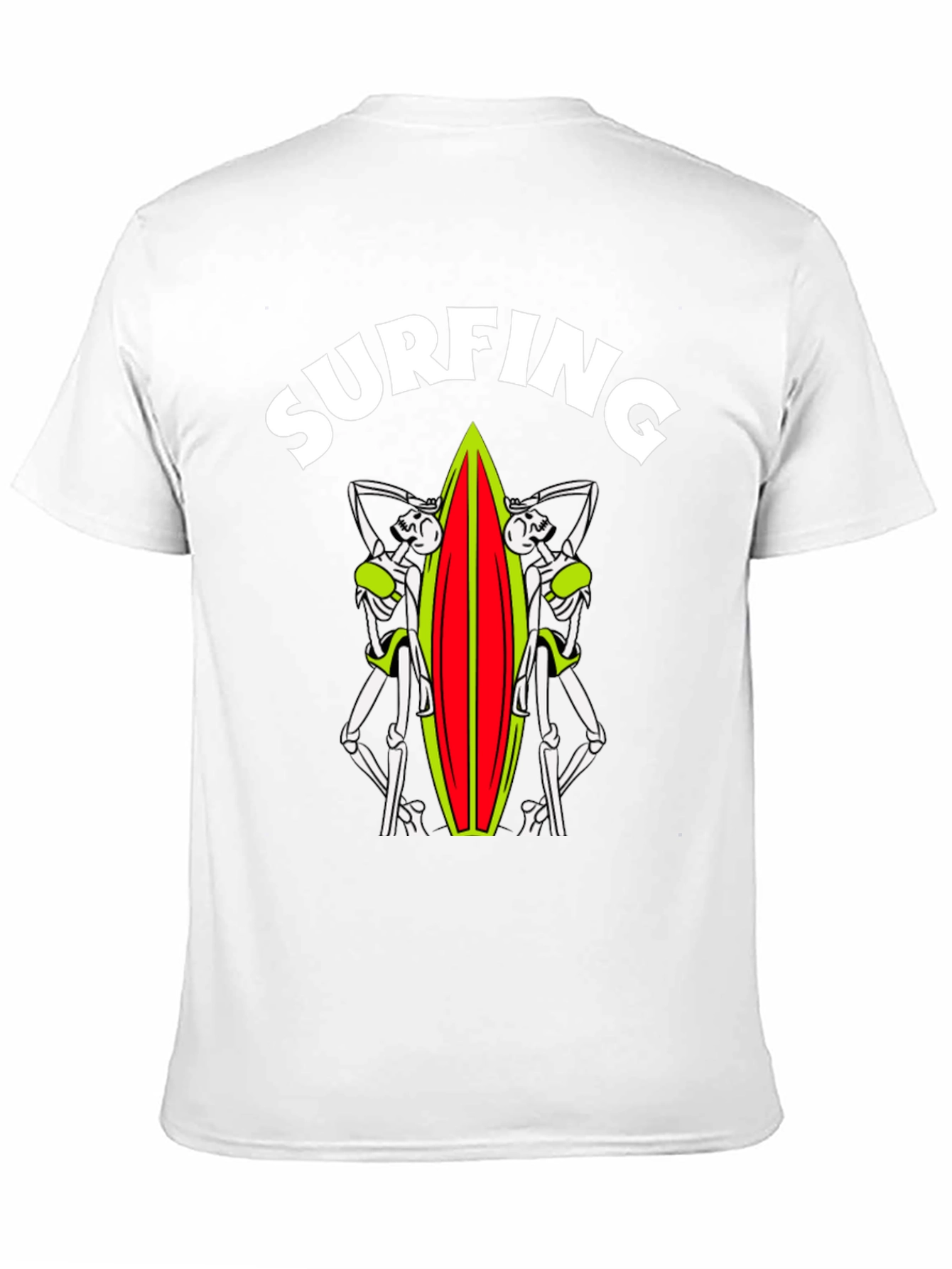 Skeleton Surfer T-Shirt - Ride the Afterlife!