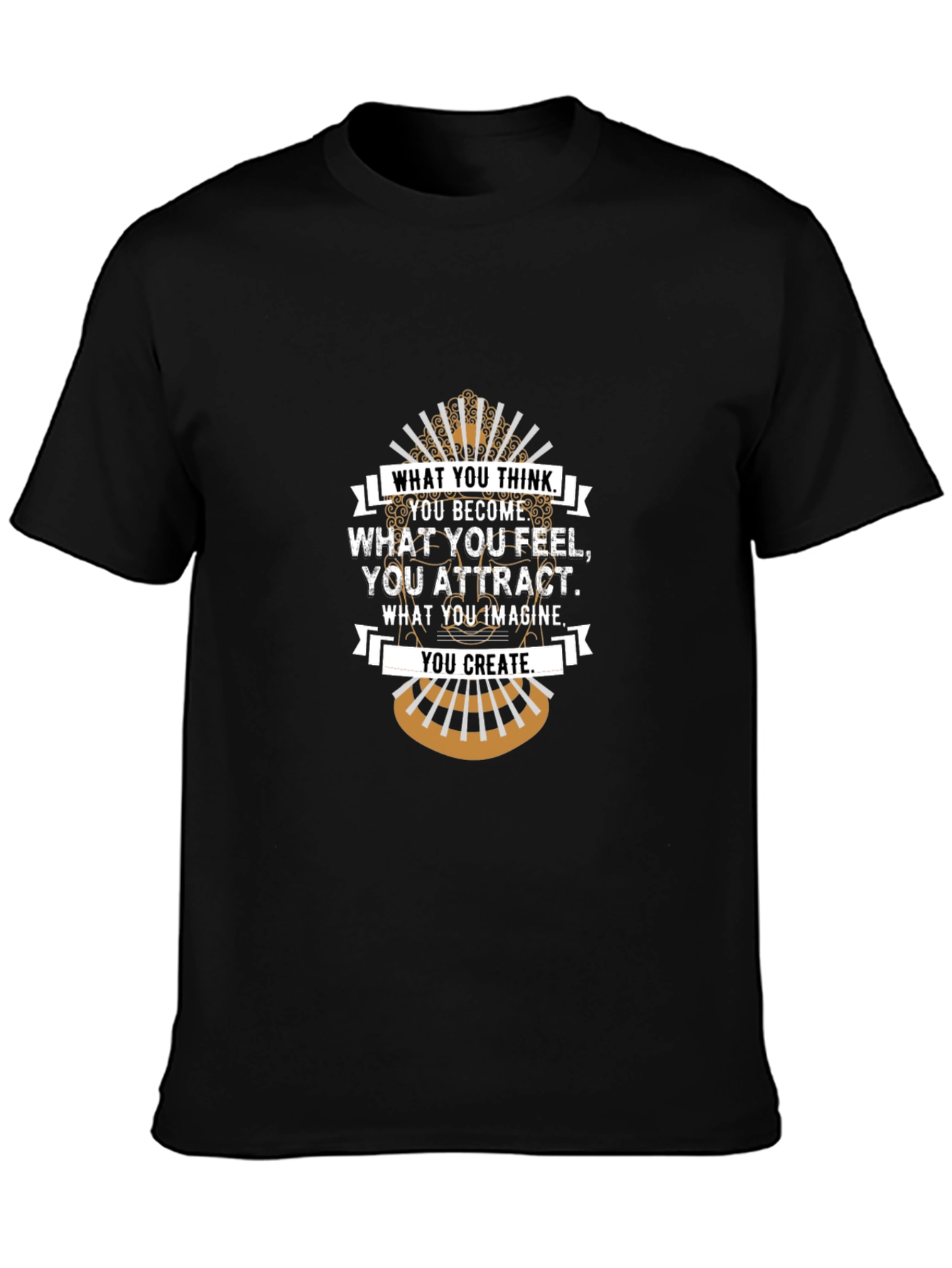 Inspirational Quote Graphic T-Shirt - Black