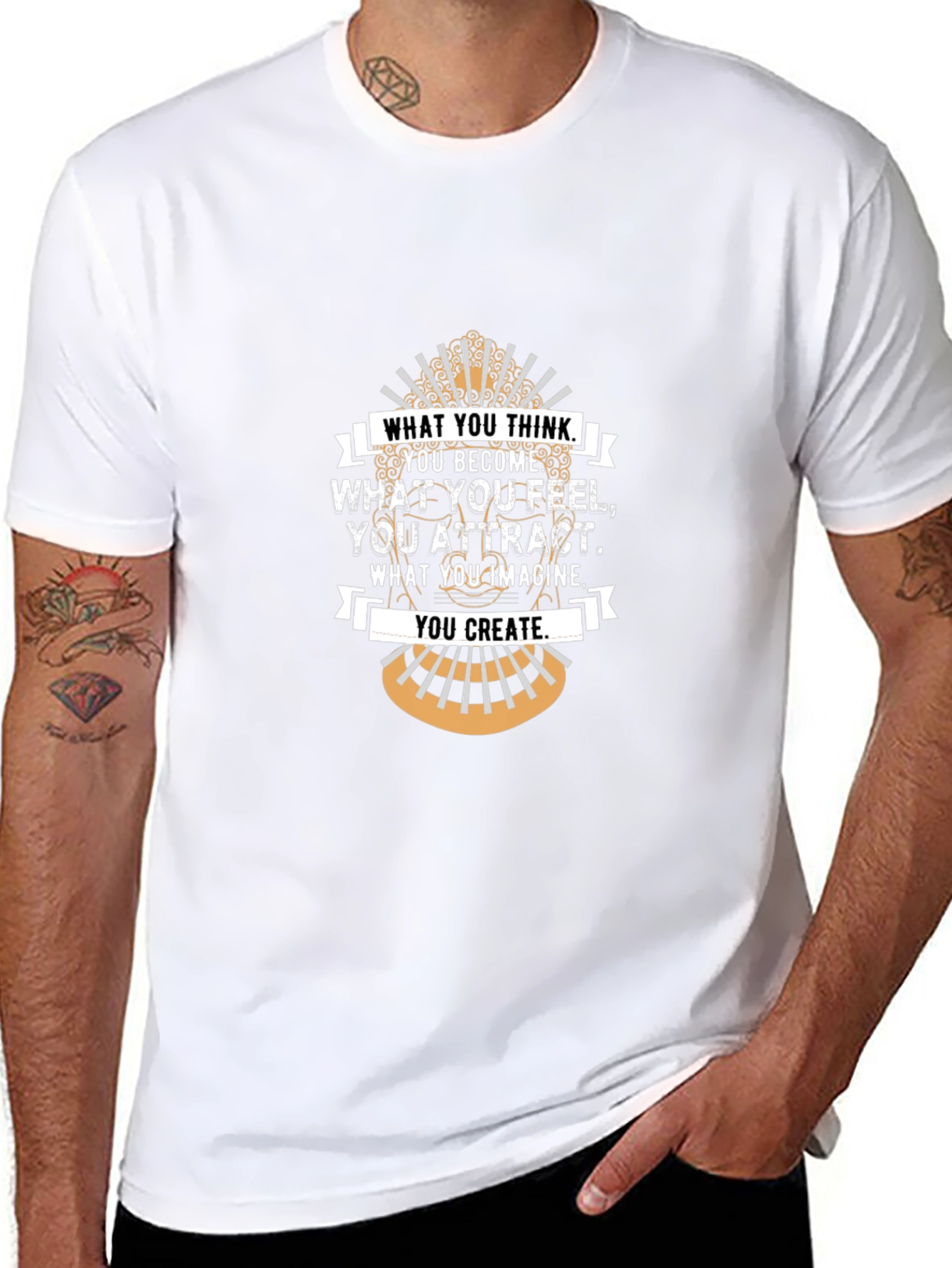 Inspirational Quote Graphic T-Shirt - Black
