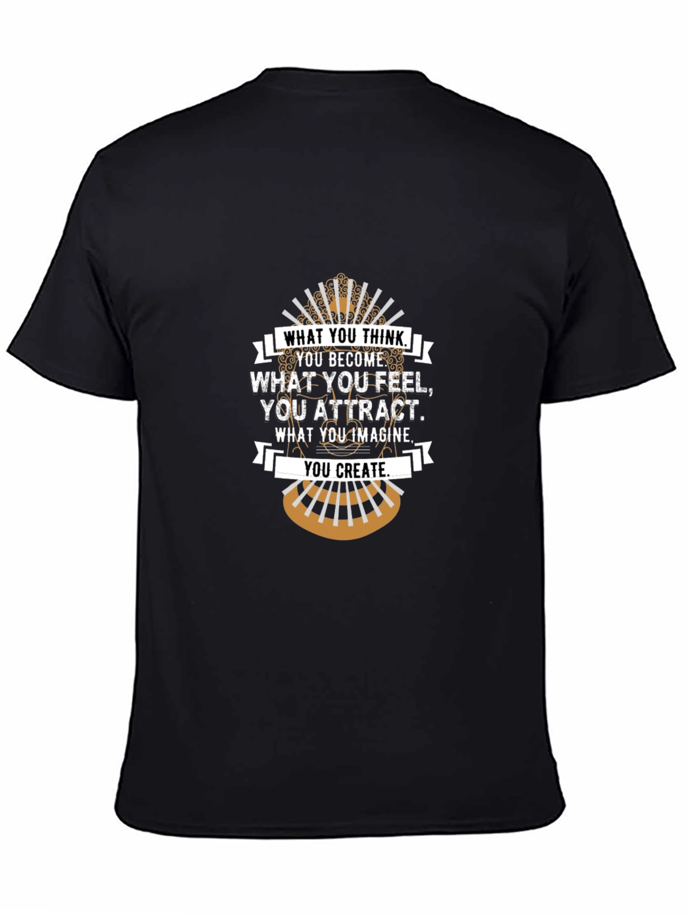 Inspirational Quote Graphic T-Shirt - Black