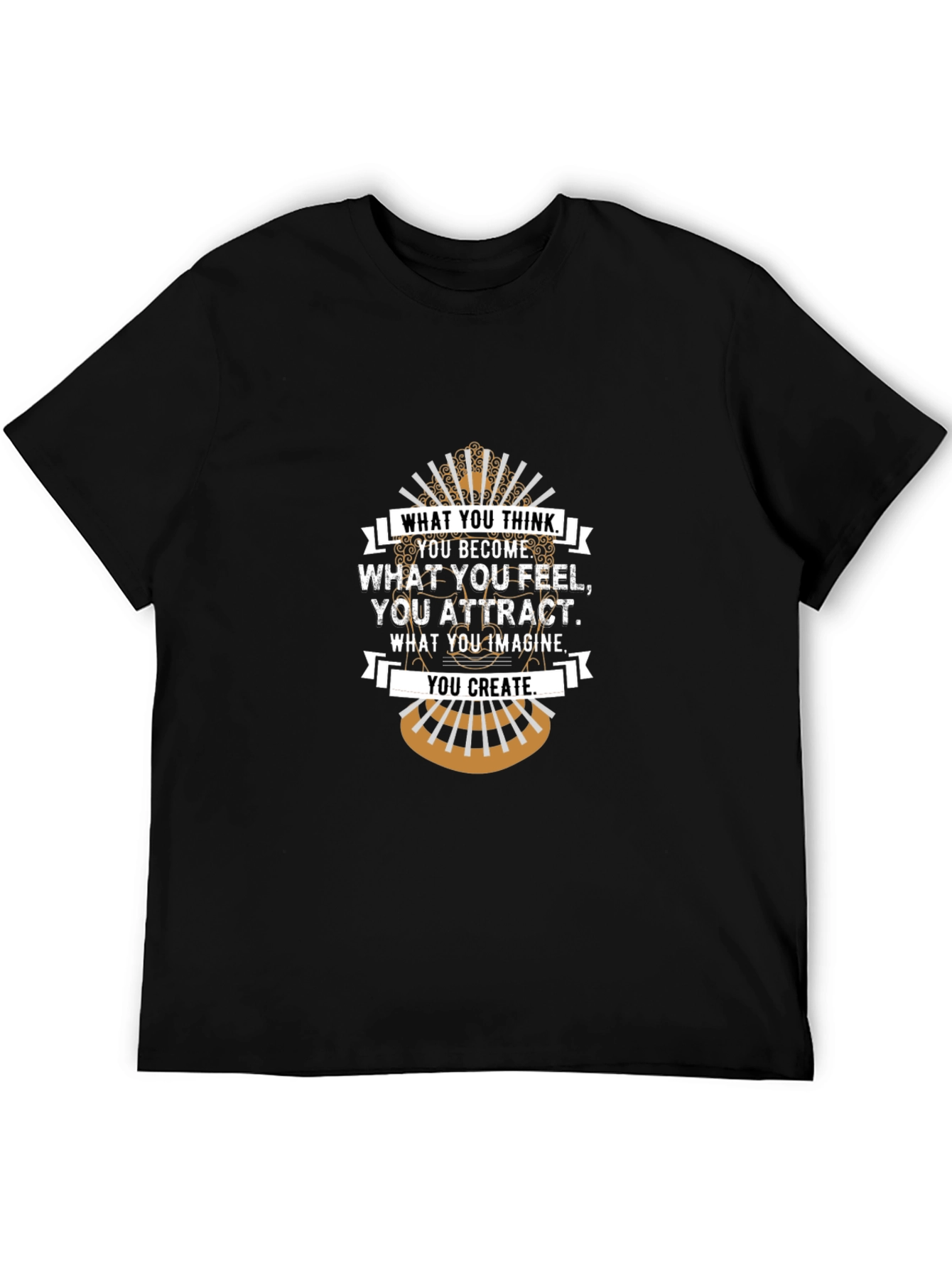 Inspirational Quote Graphic T-Shirt - Black