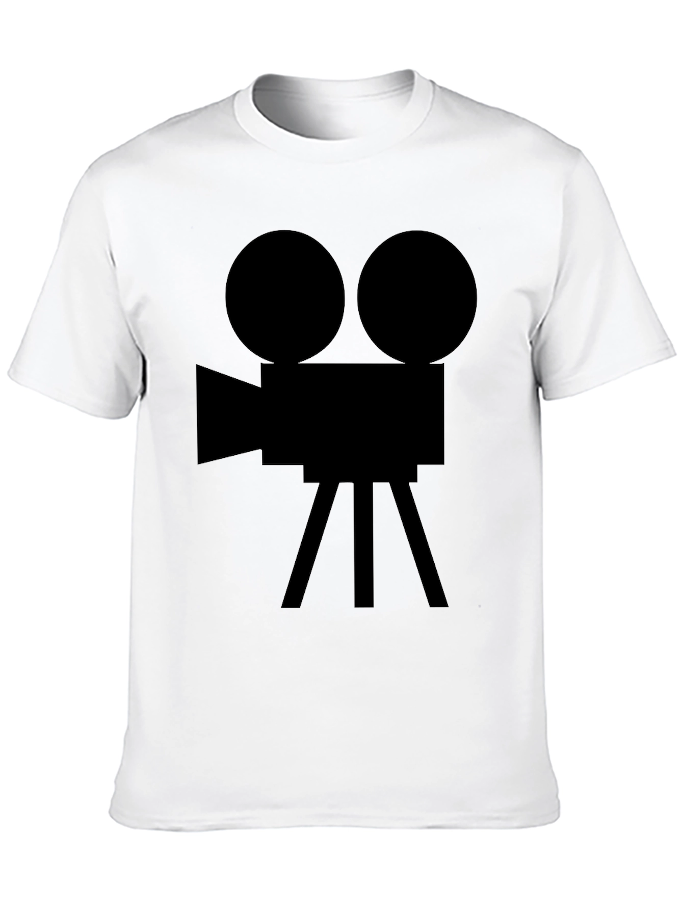 Retro Movie Camera Graphic Tee - Classic Filmmaker Style