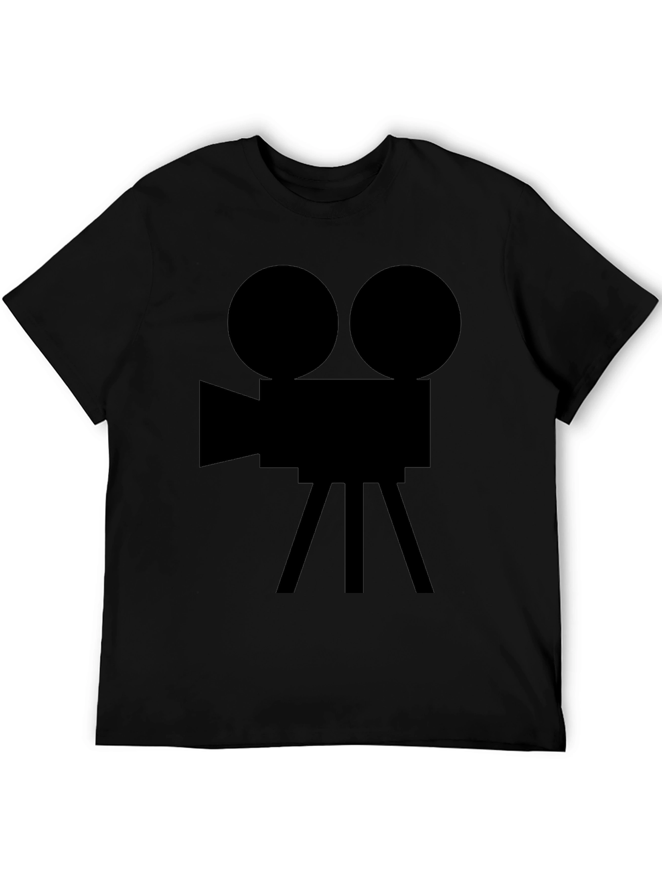 Retro Movie Camera Graphic Tee - Classic Filmmaker Style