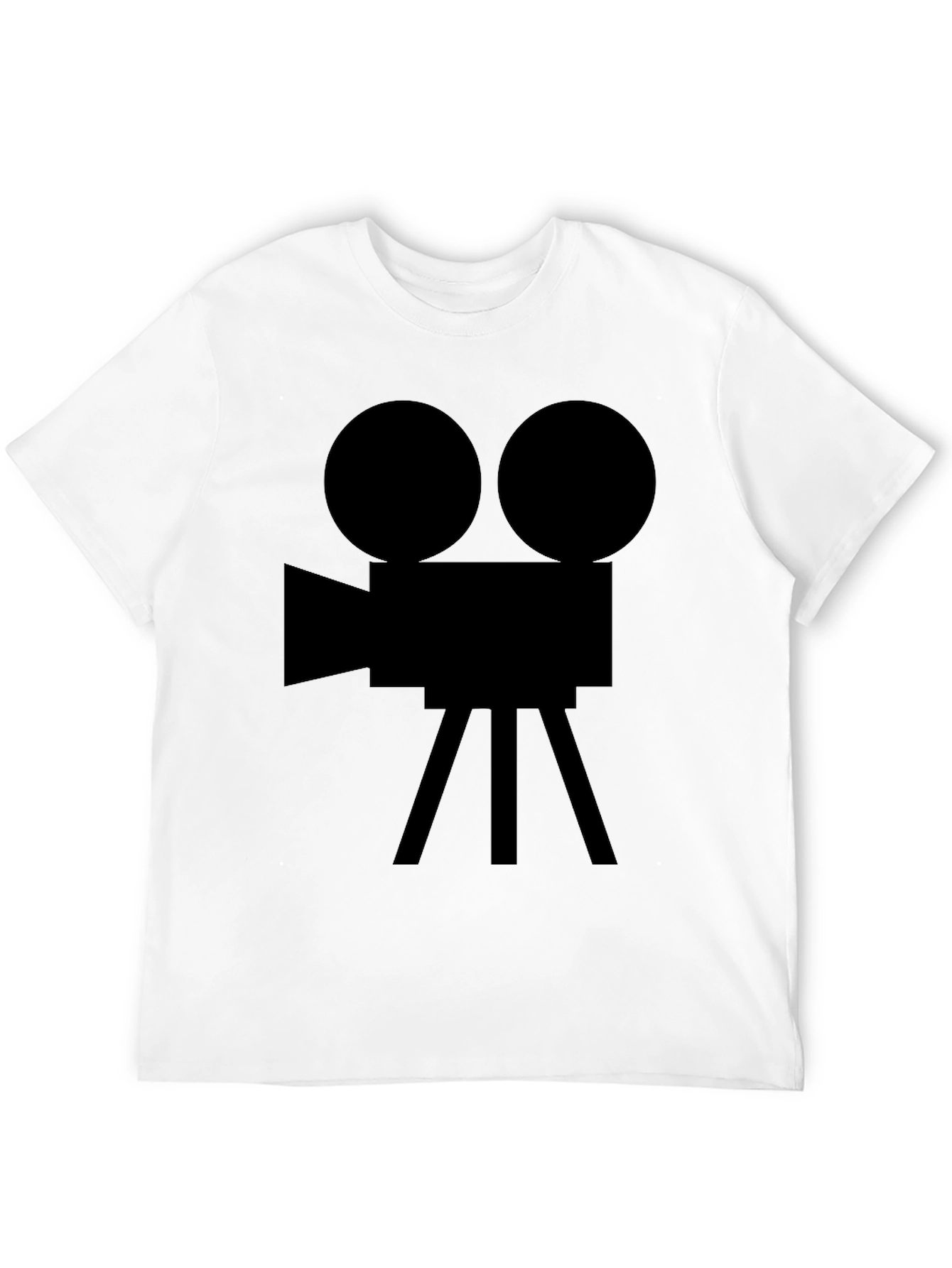 Retro Movie Camera Graphic Tee - Classic Filmmaker Style