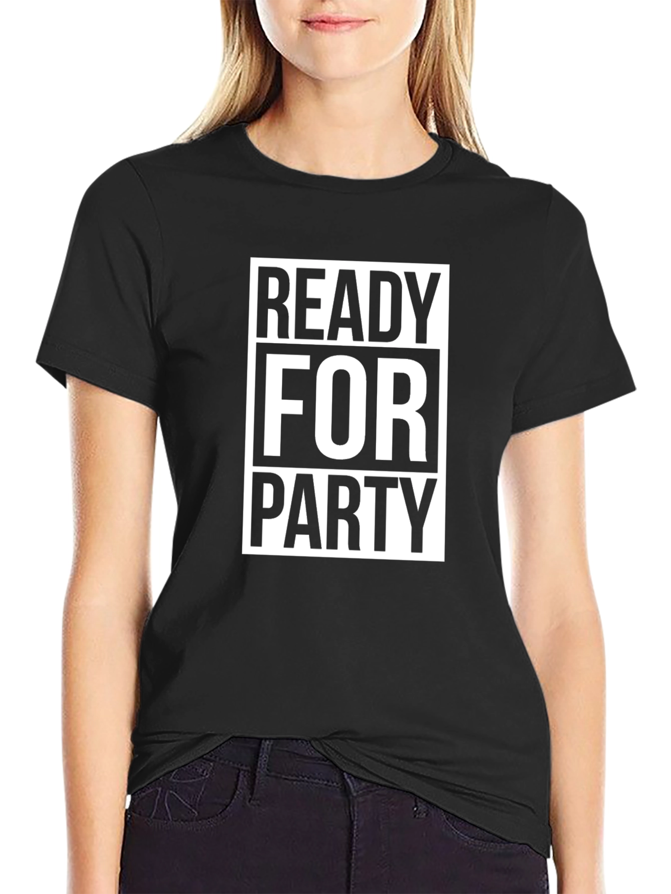Ready For Party Graphic Tee - Black