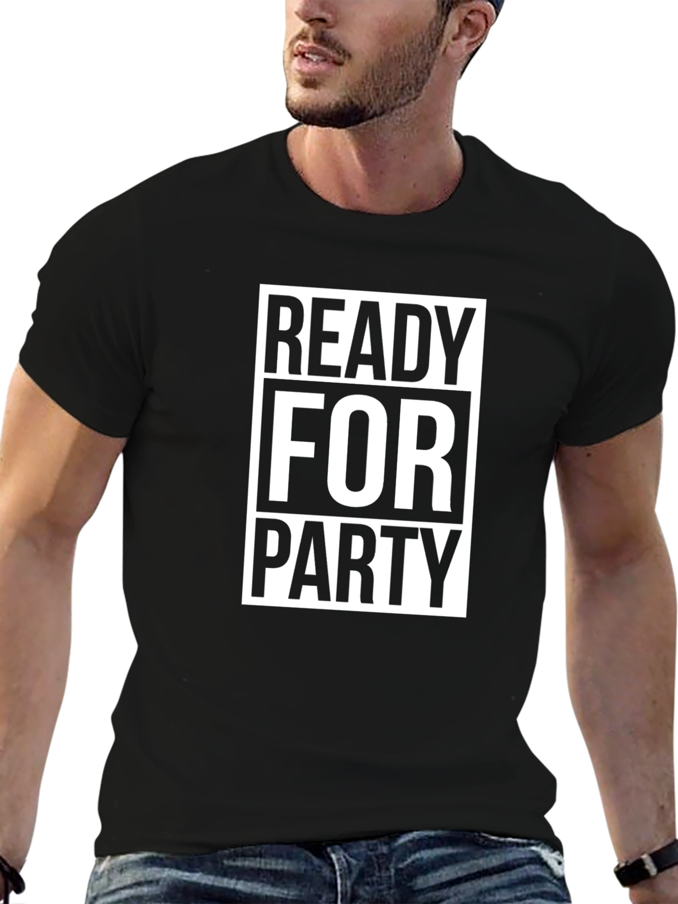Ready For Party Graphic Tee - Black