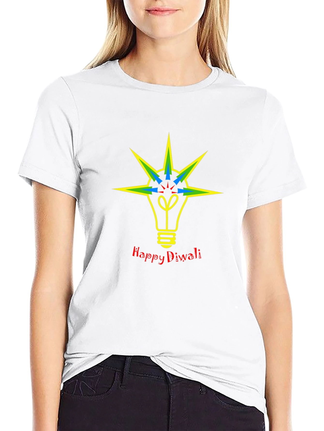 Happy Diwali Lightbulb Graphic Tee